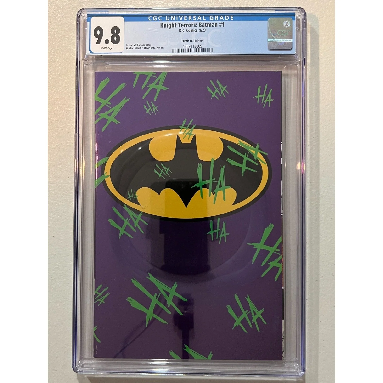 D.C. Comics Knight Terrors: Batman #1 CGC 9.8 (2023) Purple Foil Edition