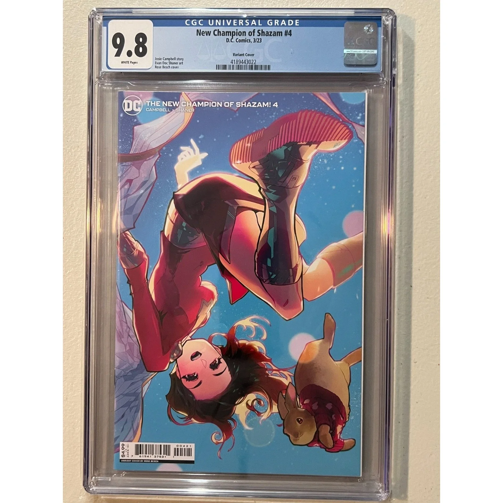 D.C. Comics New Champion of Shazam #4 CGC 9.8 (2023) Rose Besch Variant Cover