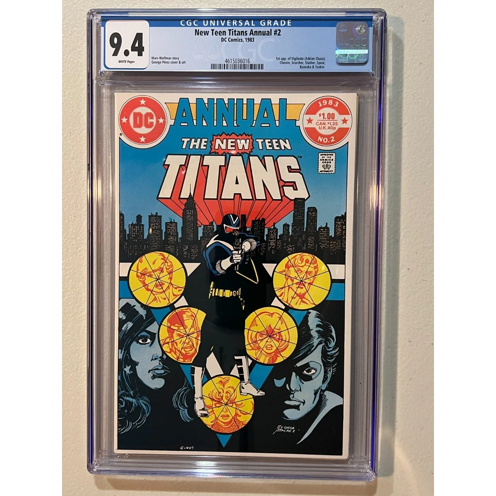 D.C. Comics New Teen Titans Annual # 2 CGC 9.4 (1983) 1st App Vigilante!