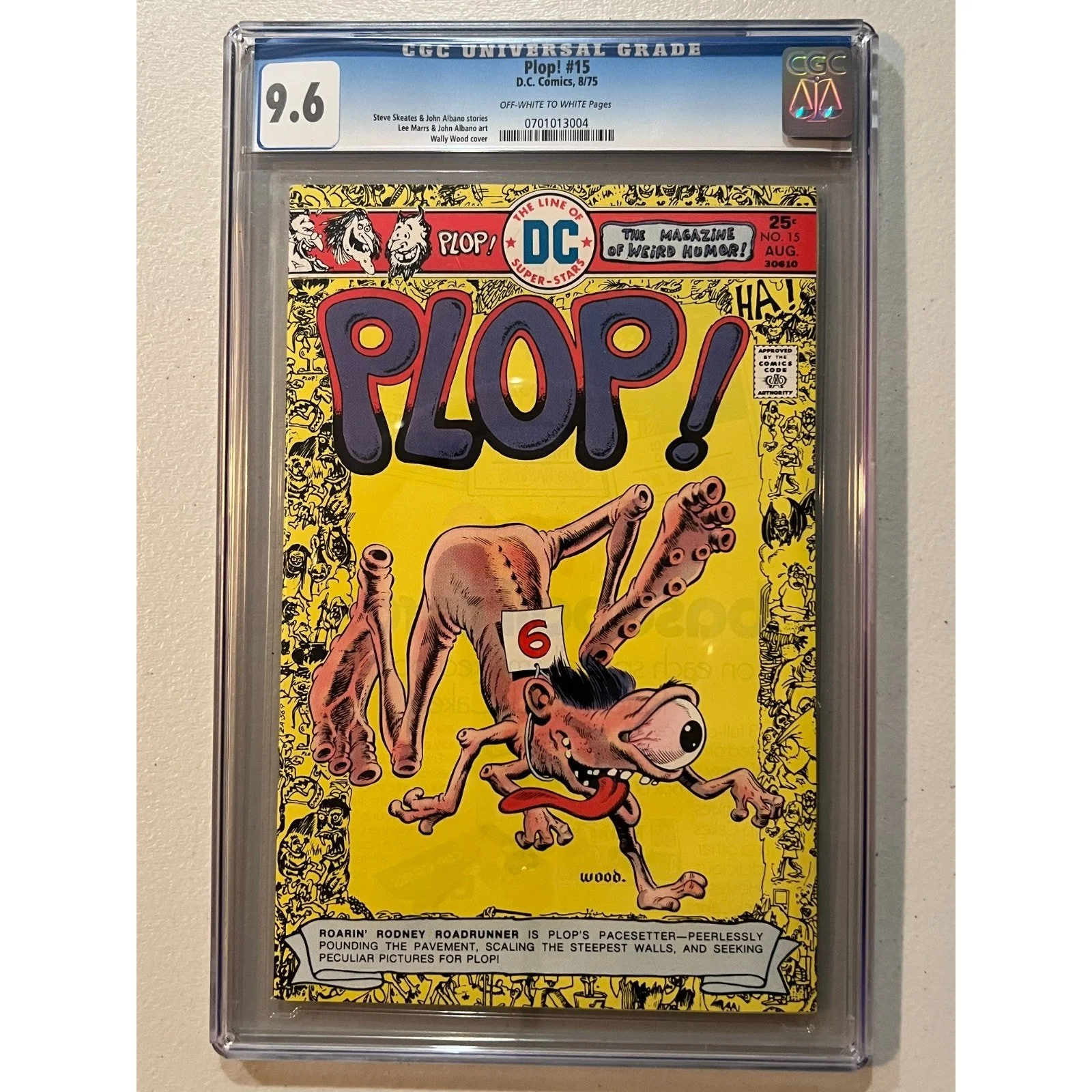 D.C. Comics Plop! #15 CGC 9.6 (1975) Wally Wood Cover