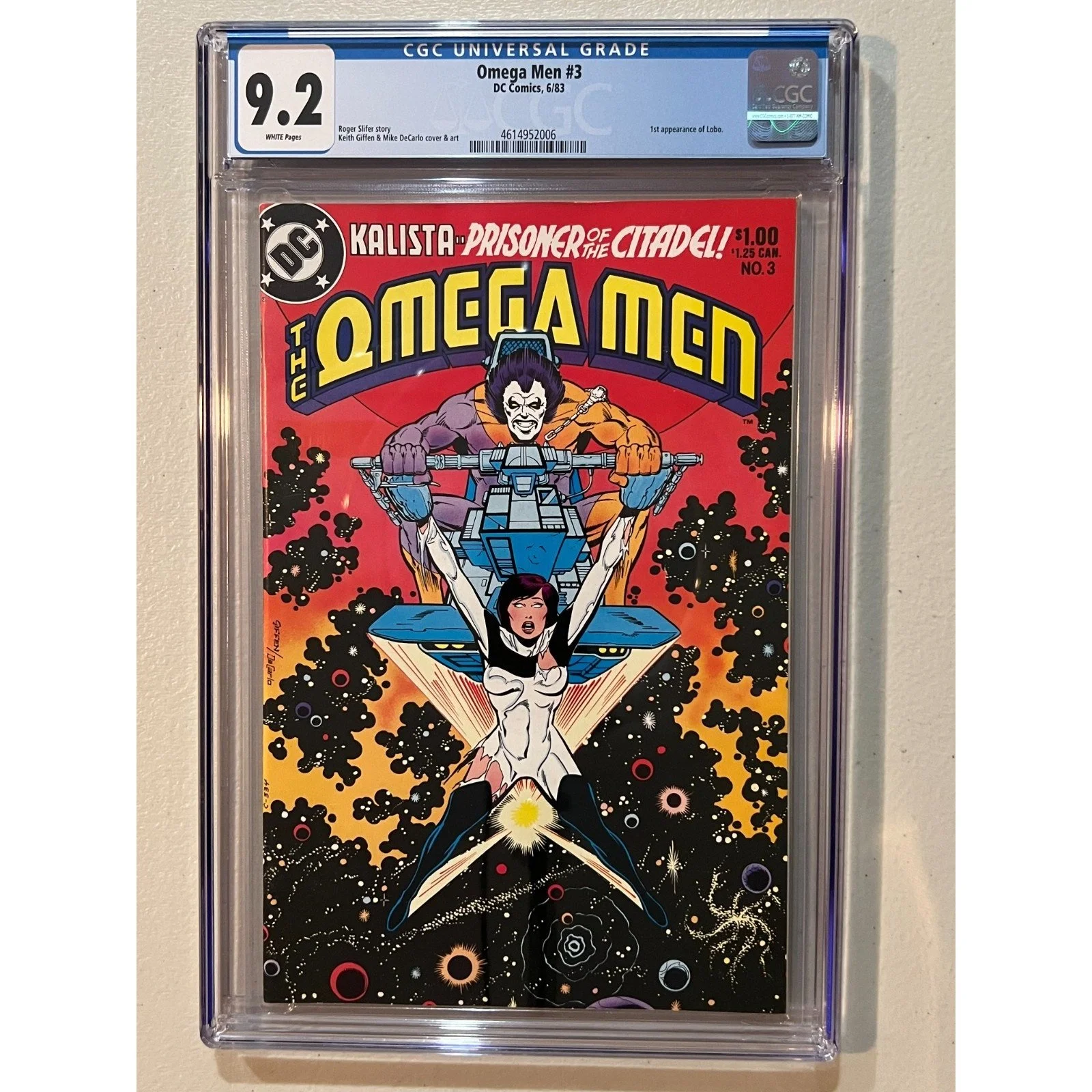 D.C. Comics The Omega Men #3 CGC 9.2 (1983) 1st Appearance of Lobo!