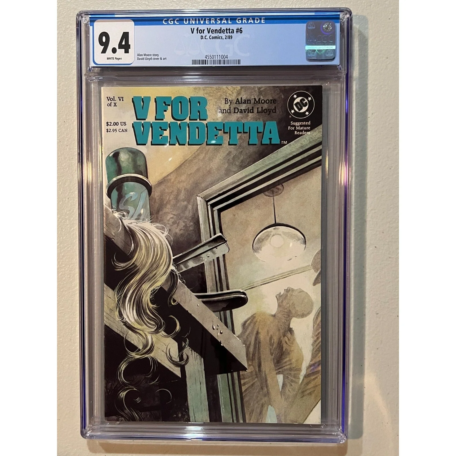 D.C. Comics V For Vendetta #6 CGC 9.4 (1988)