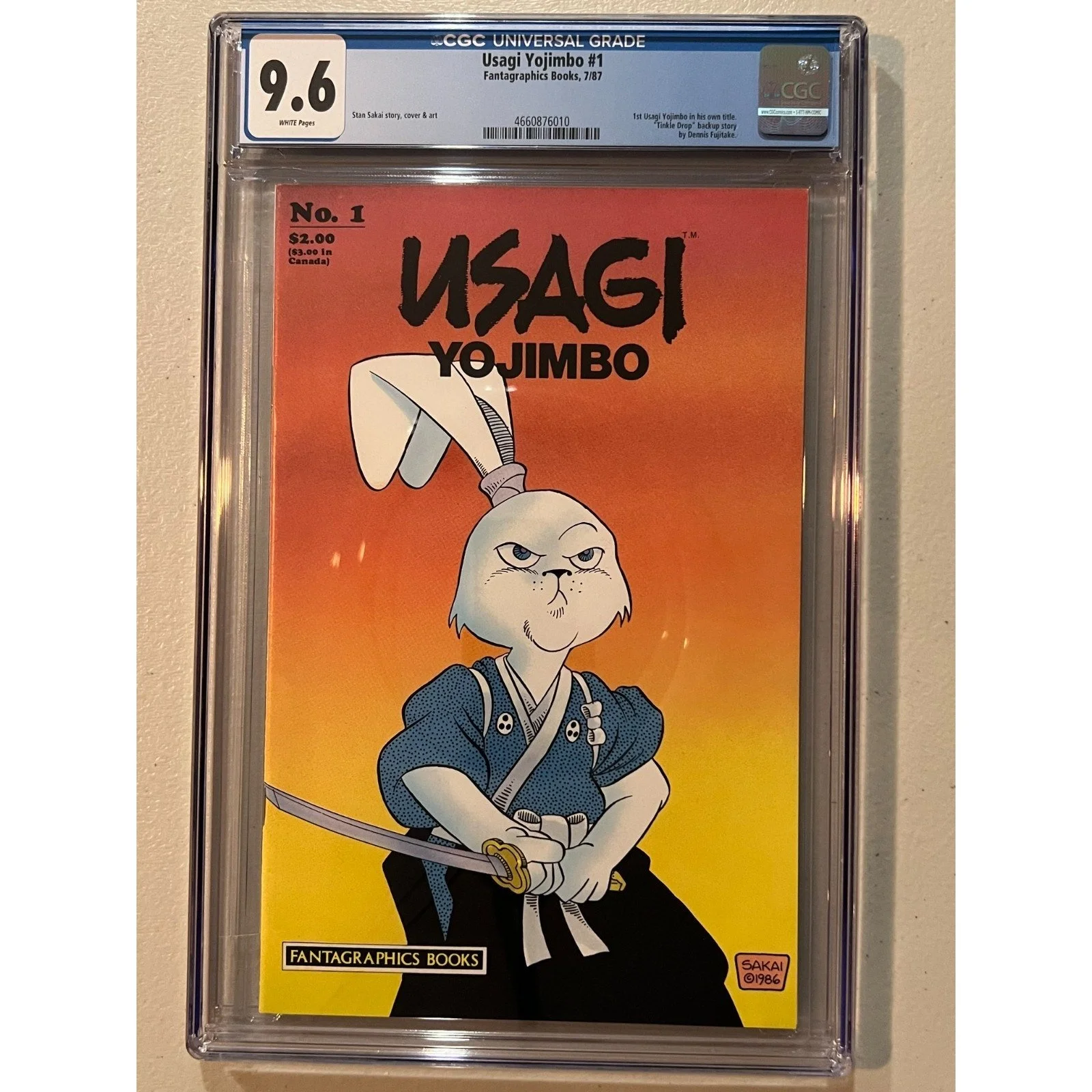 Fantagraphics Usagi Yojimbo #1 CGC 9.6 (1987) 1st Solo Book!