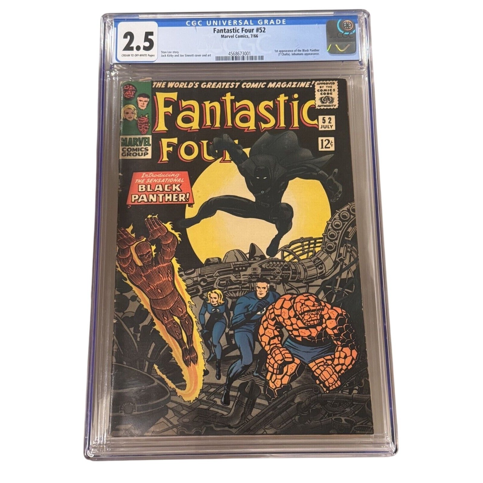 Marvel Comics Fantastic Four #52 CGC 2.5 (1966) 1ST Black Panther !!