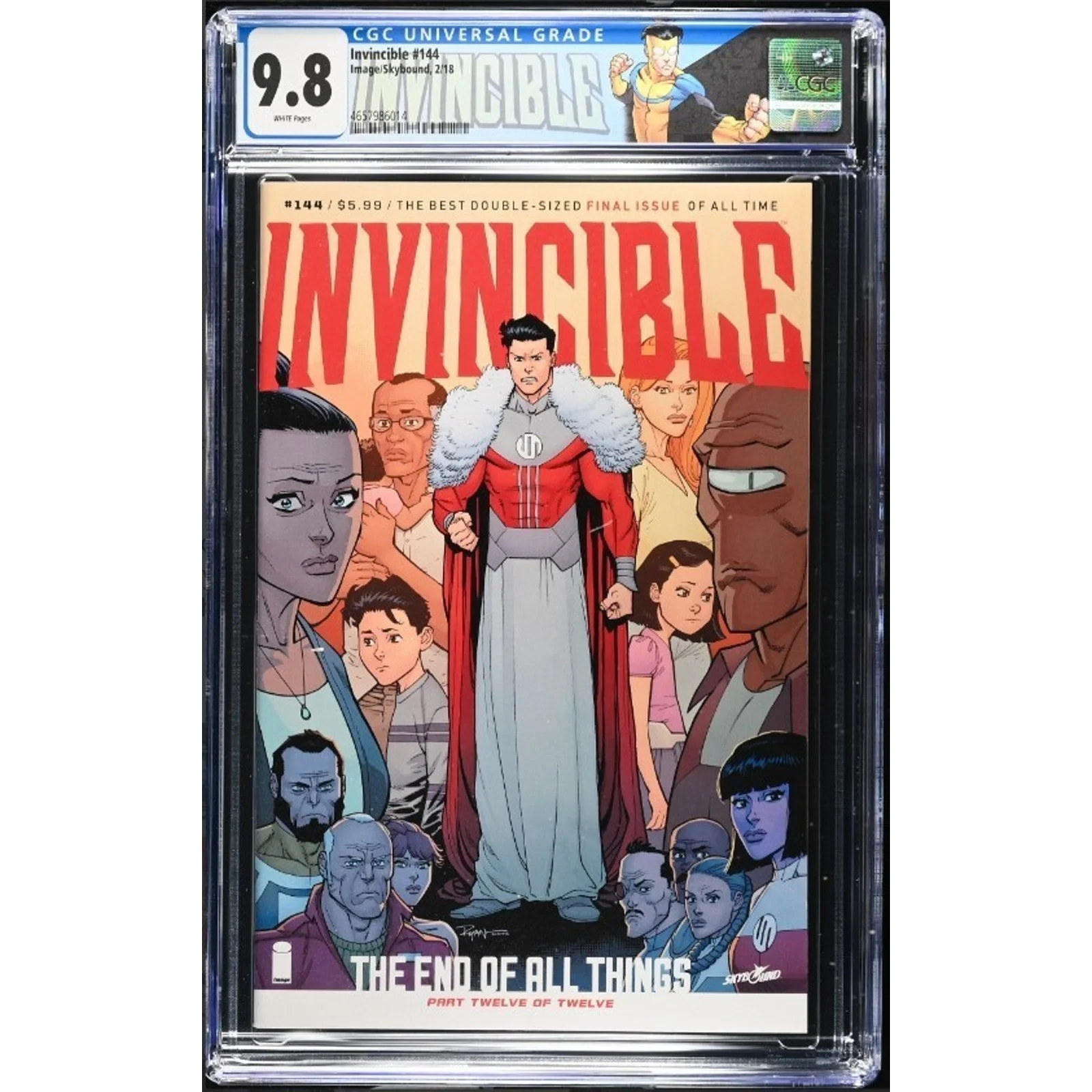 Image Comics INVINCIBLE #144 CGC 9.8 (2018) 1st Kid Invincible! Last Issue!