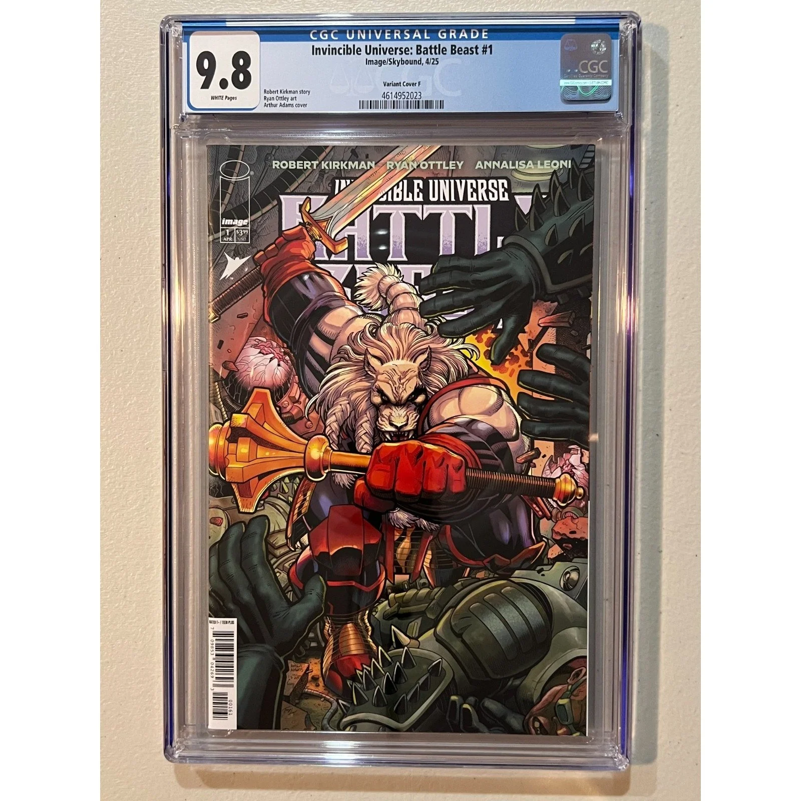 Image Comics Invincible Universe Battle Beast #1 Cover F CGC 9.8 Adams 1:50