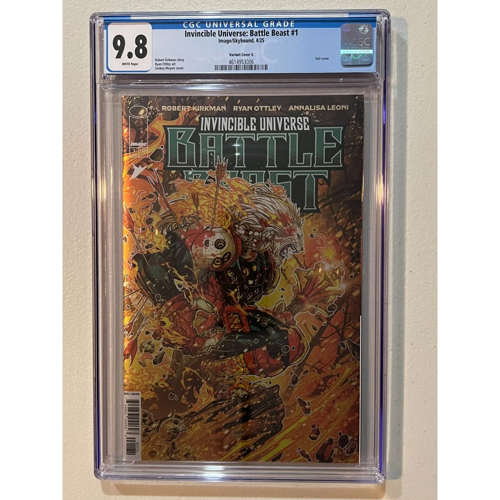 Image Comics Invincible Universe: Battle Beast #1 CGC 9.8 1:100 Foil