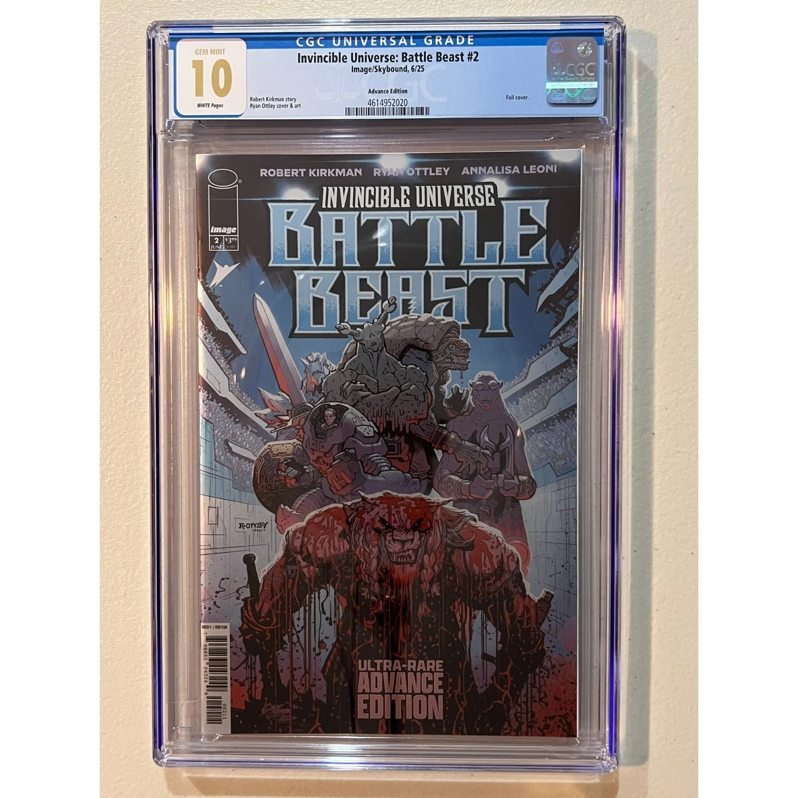 Image Comics: Invincible Universe: Battle Beast #2 Foil Advance Edition CGC 10