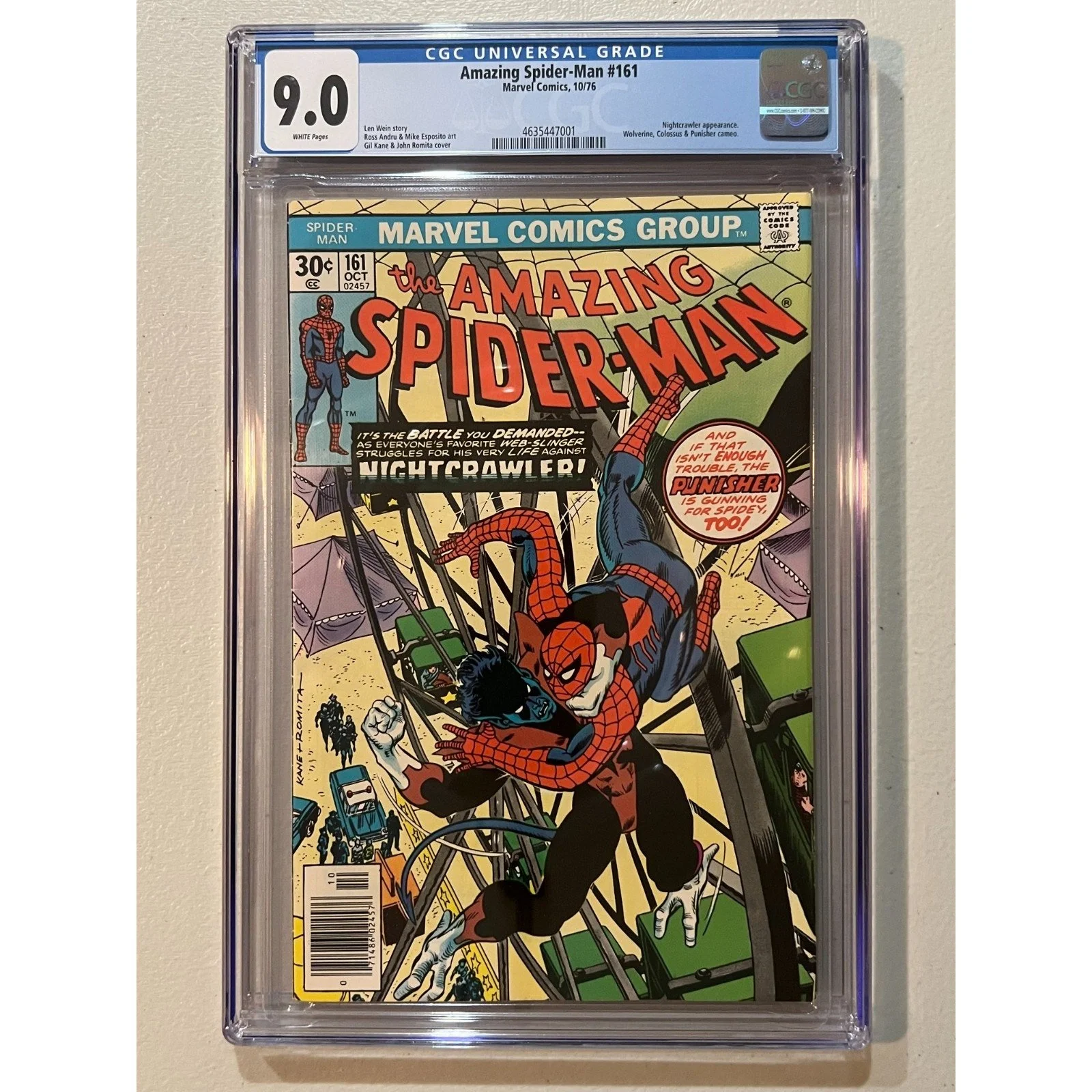 Marvel Comics Amazing Spider-Man #161 CGC 9.0 (1976) Newsstand!