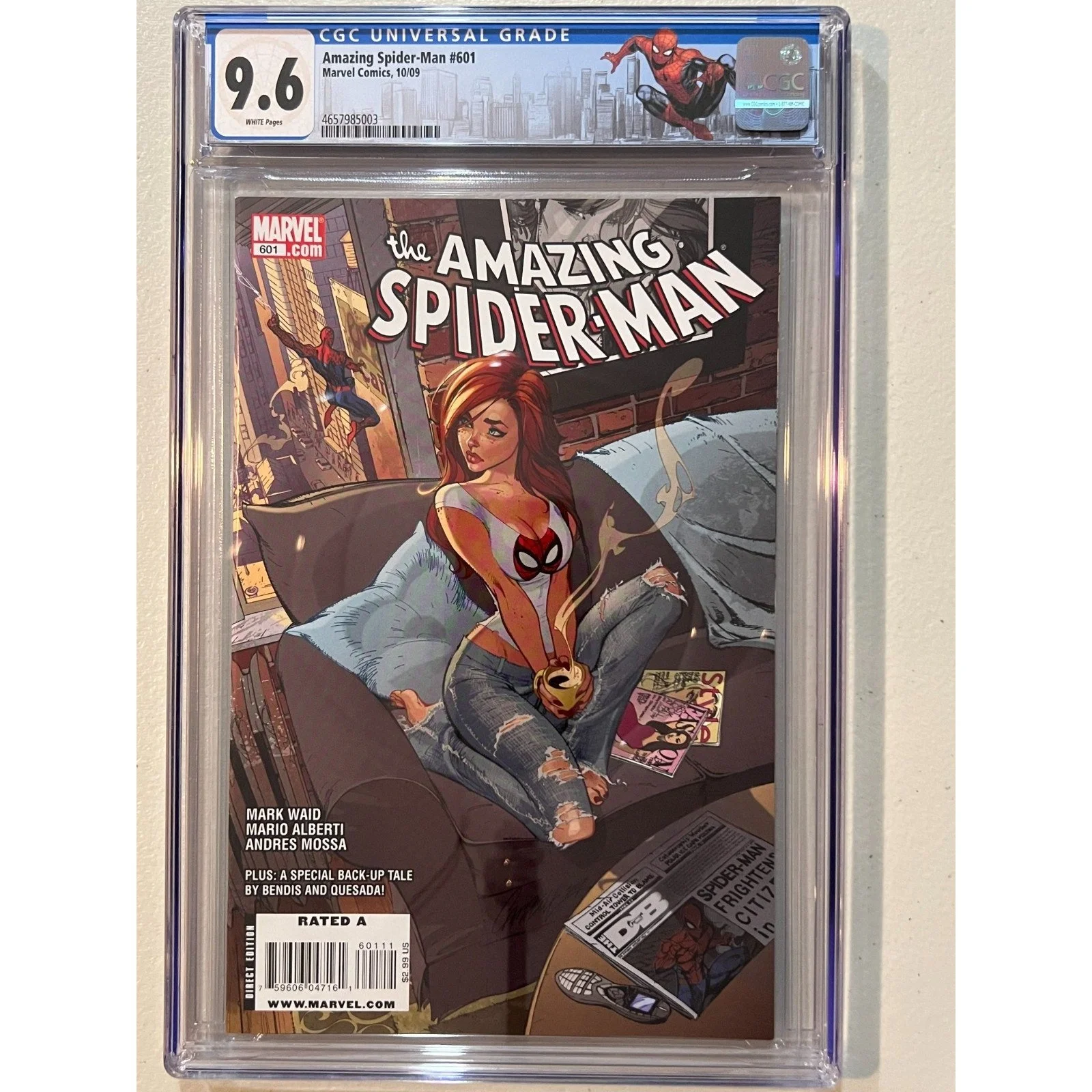 Marvel Comics Amazing Spider-Man #601 CGC 9.6 (2009) J. Scott Campbell MJ Cover