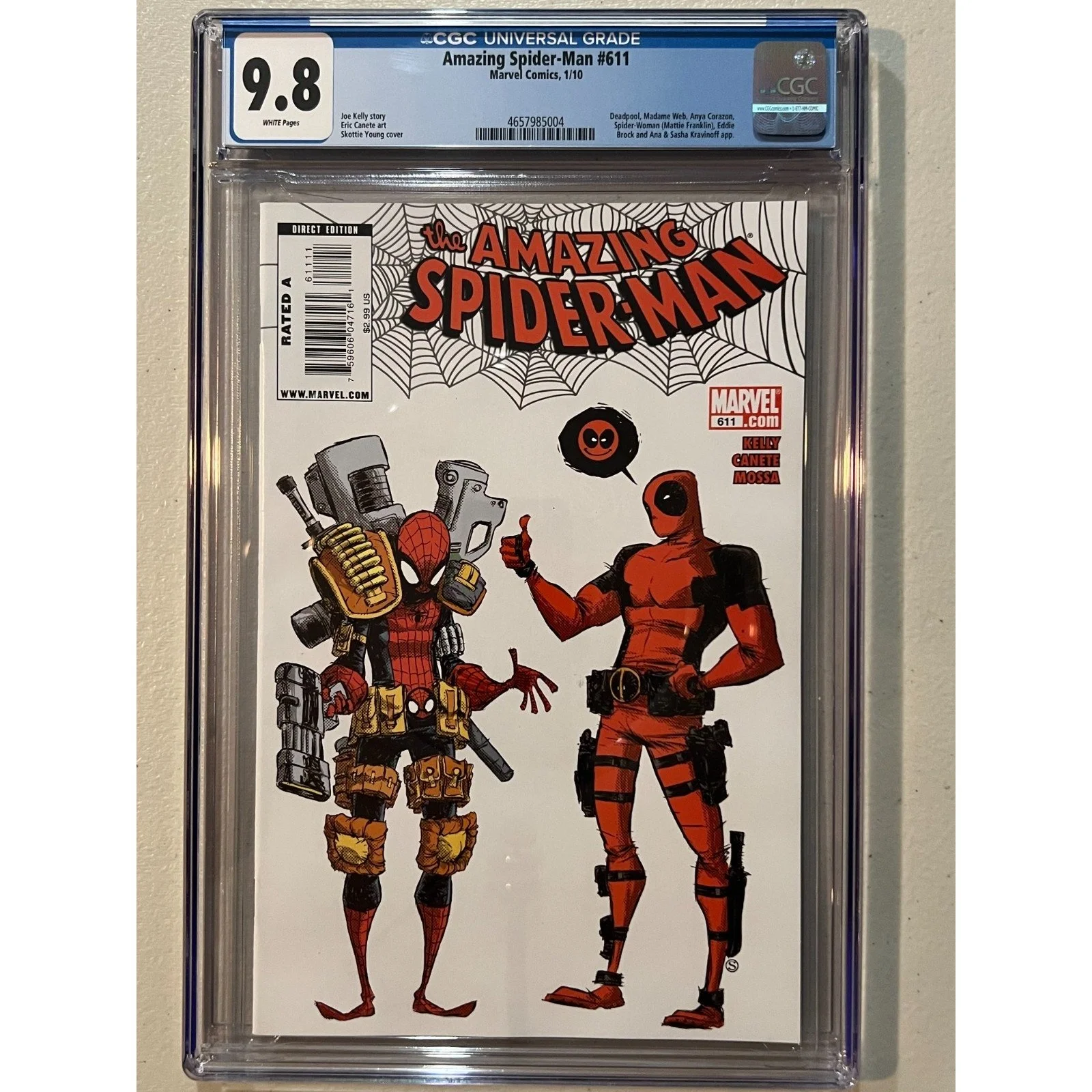 Marvel Comics Amazing Spider-Man #611 CGC 9.8 (2010) Skottie Young Deadpool