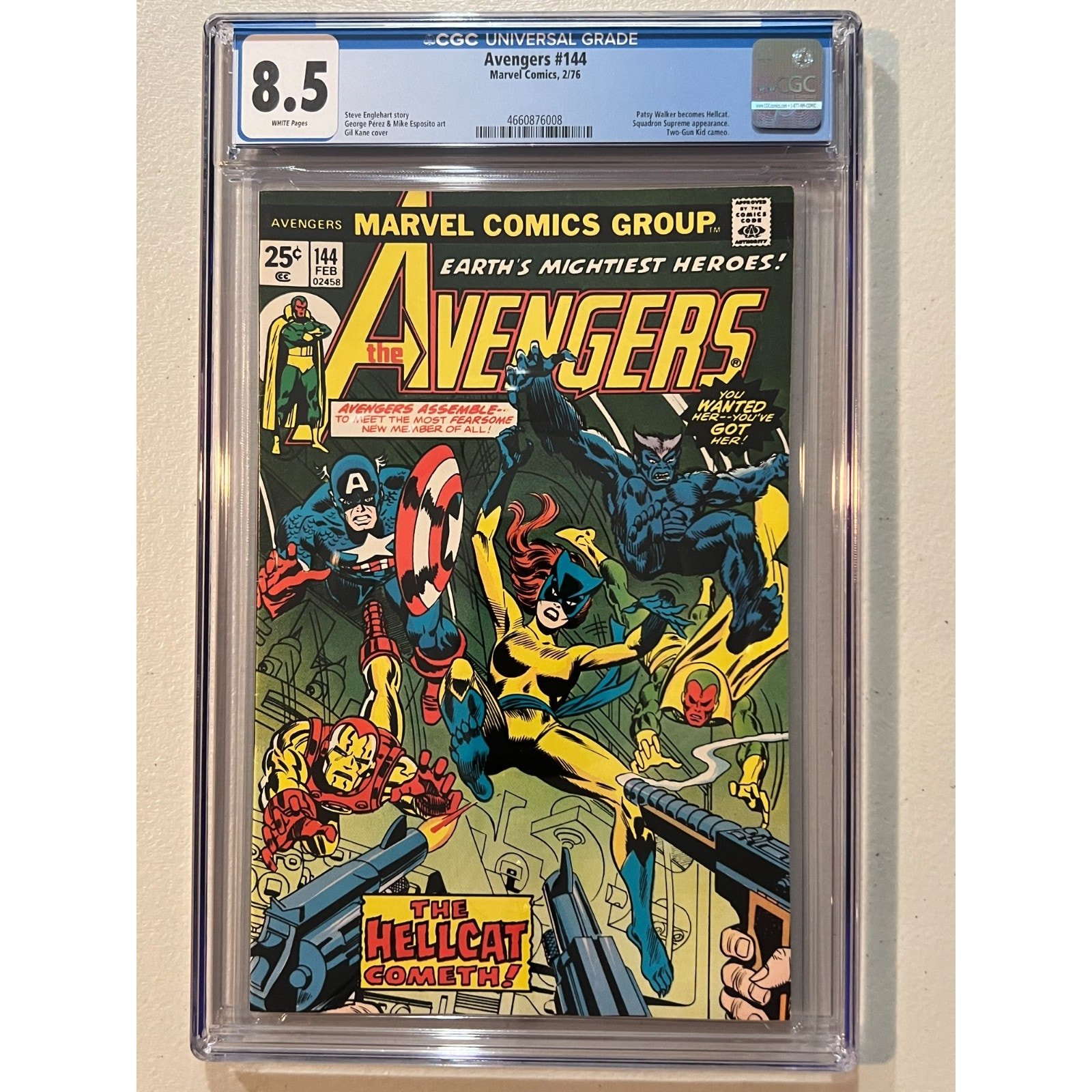 Marvel Comics Avengers #144 CGC 8.5 (1976) 1st app. Hellcat