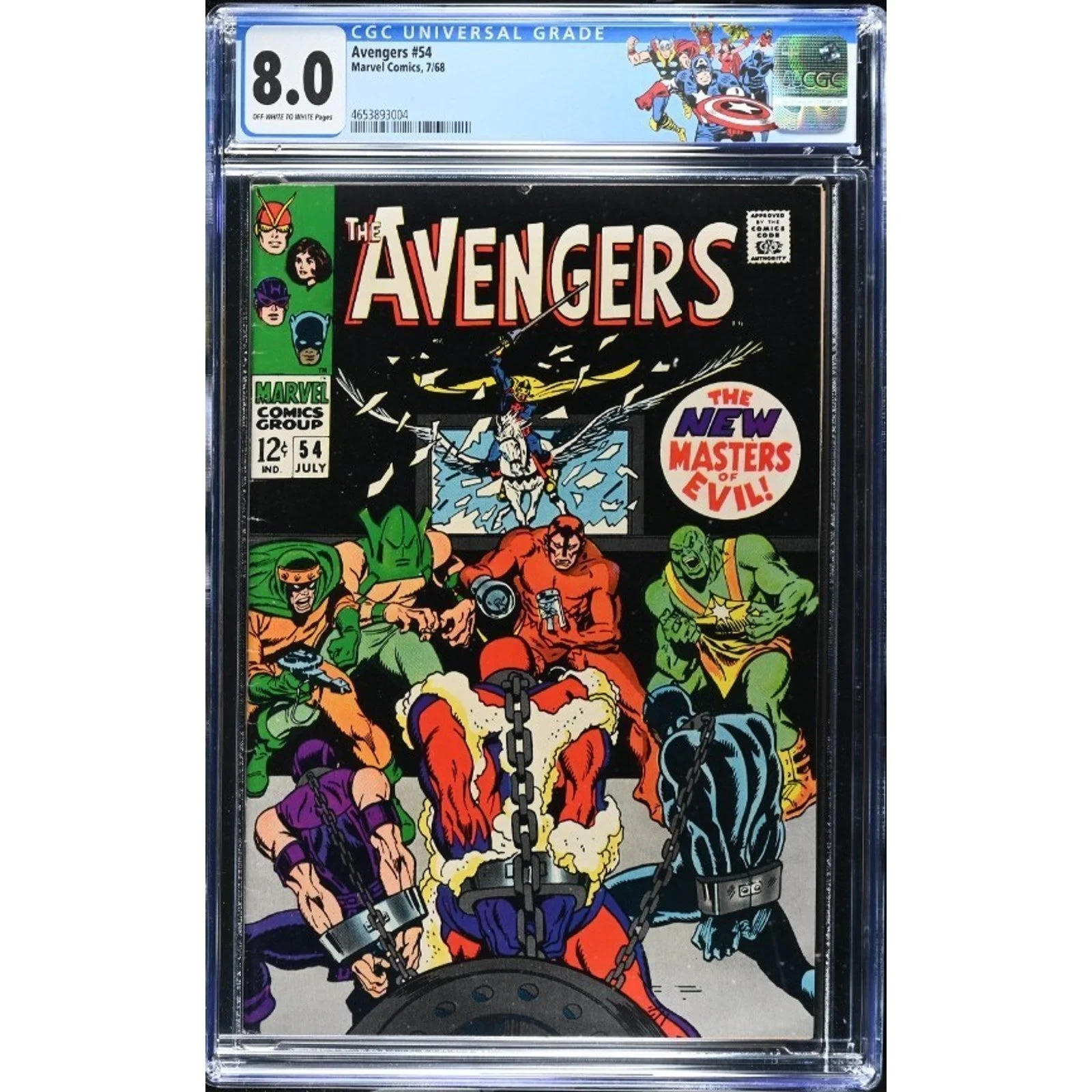 Marvel Comics Avengers #54 CGC 8.0 (1968) 1st App. New Masters of Evil
