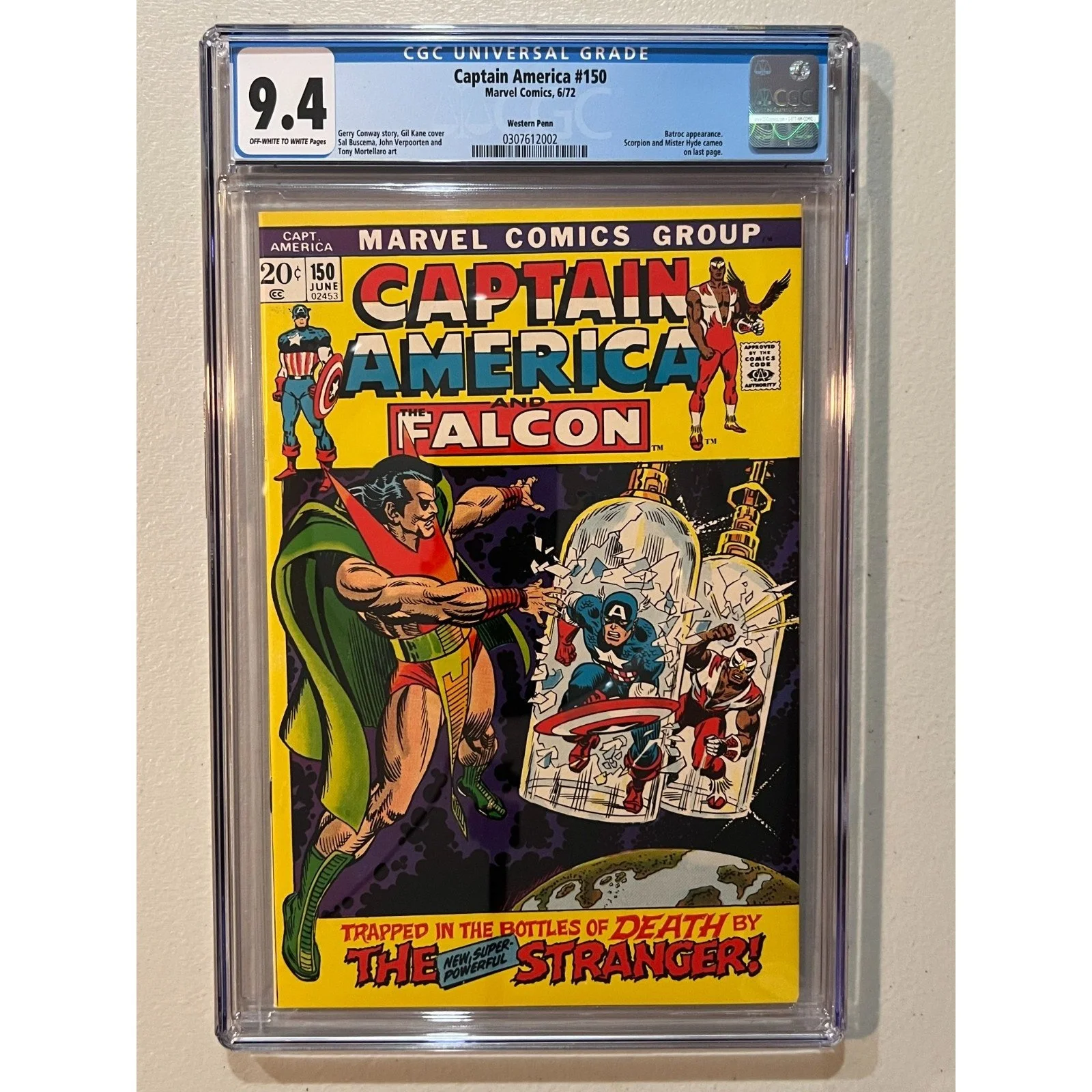 Marvel Comics Captain America #150 CGC 9.4 (1972) Gil Kane Cover