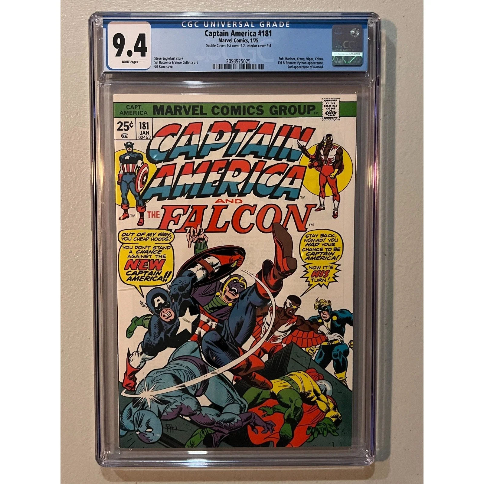 Marvel Comics Captain America #181 CGC 9.2/9.4 (1985) DOUBLE COVER!!