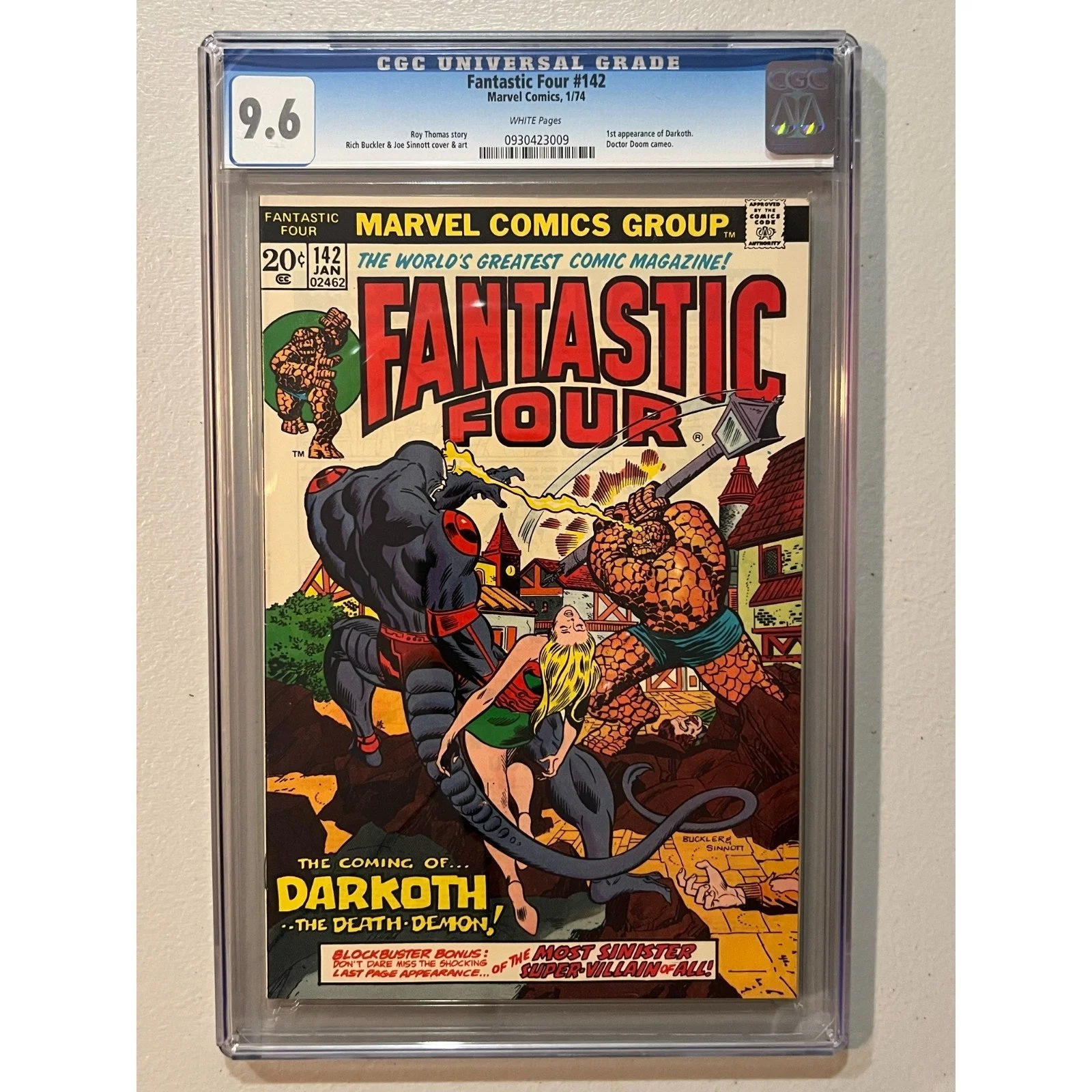 Marvel Comics Fantastic Four #142 CGC 9.6 (1974) 1st Darkoth the Death Demon!