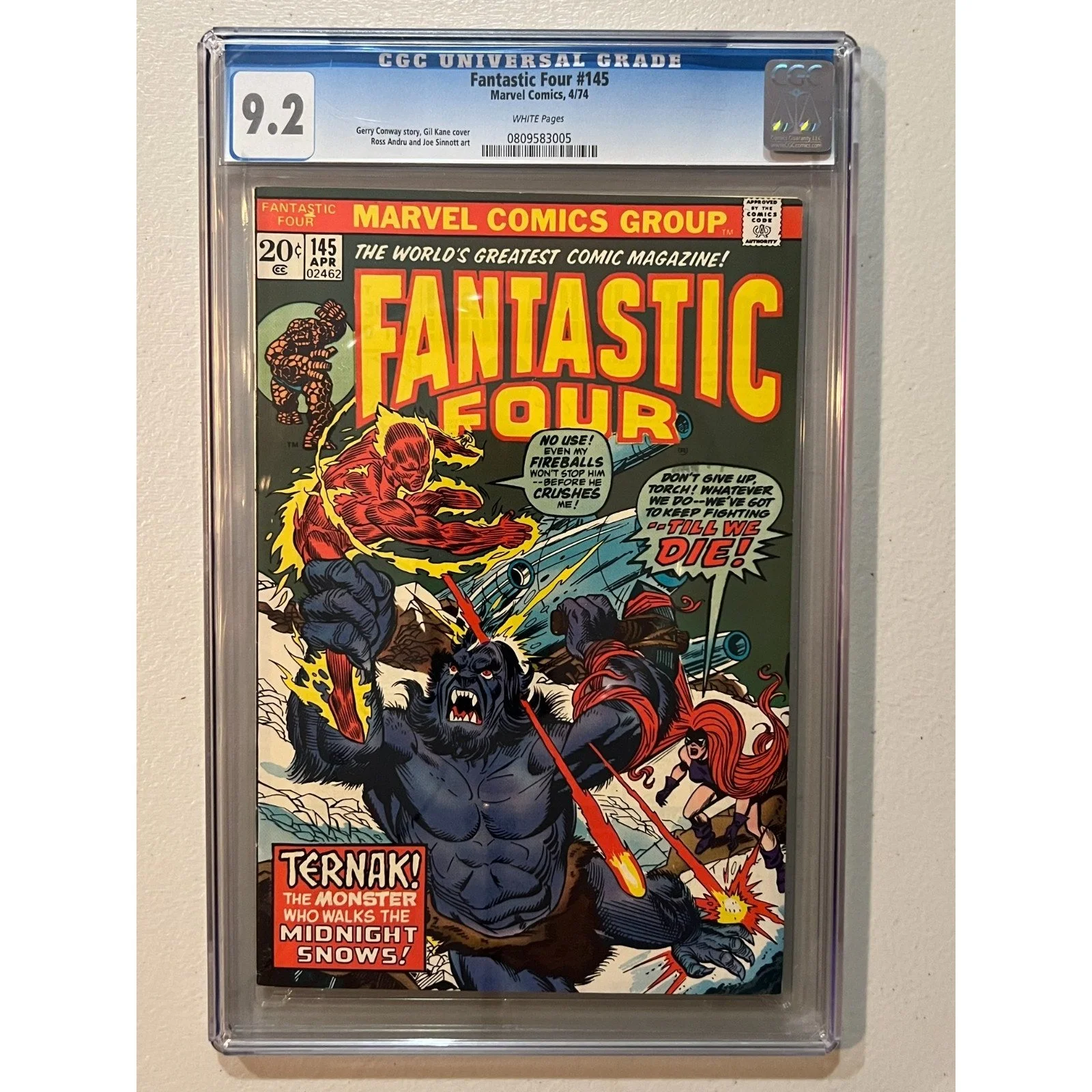 Marvel Comics Fantastic Four #145 CGC 9.2 (1974)