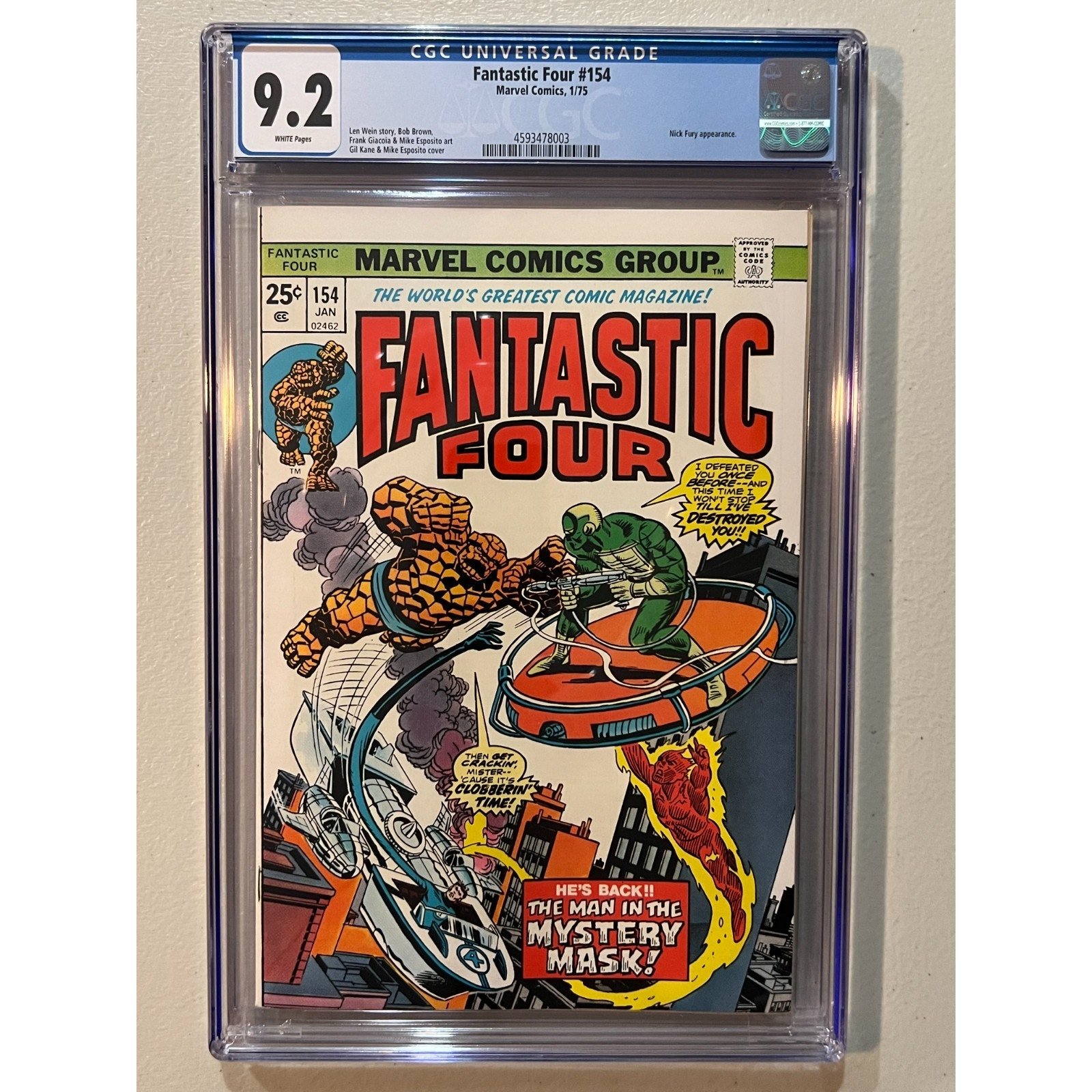 Marvel Comics Fantastic Four #154 CGC 9.2 (1975)