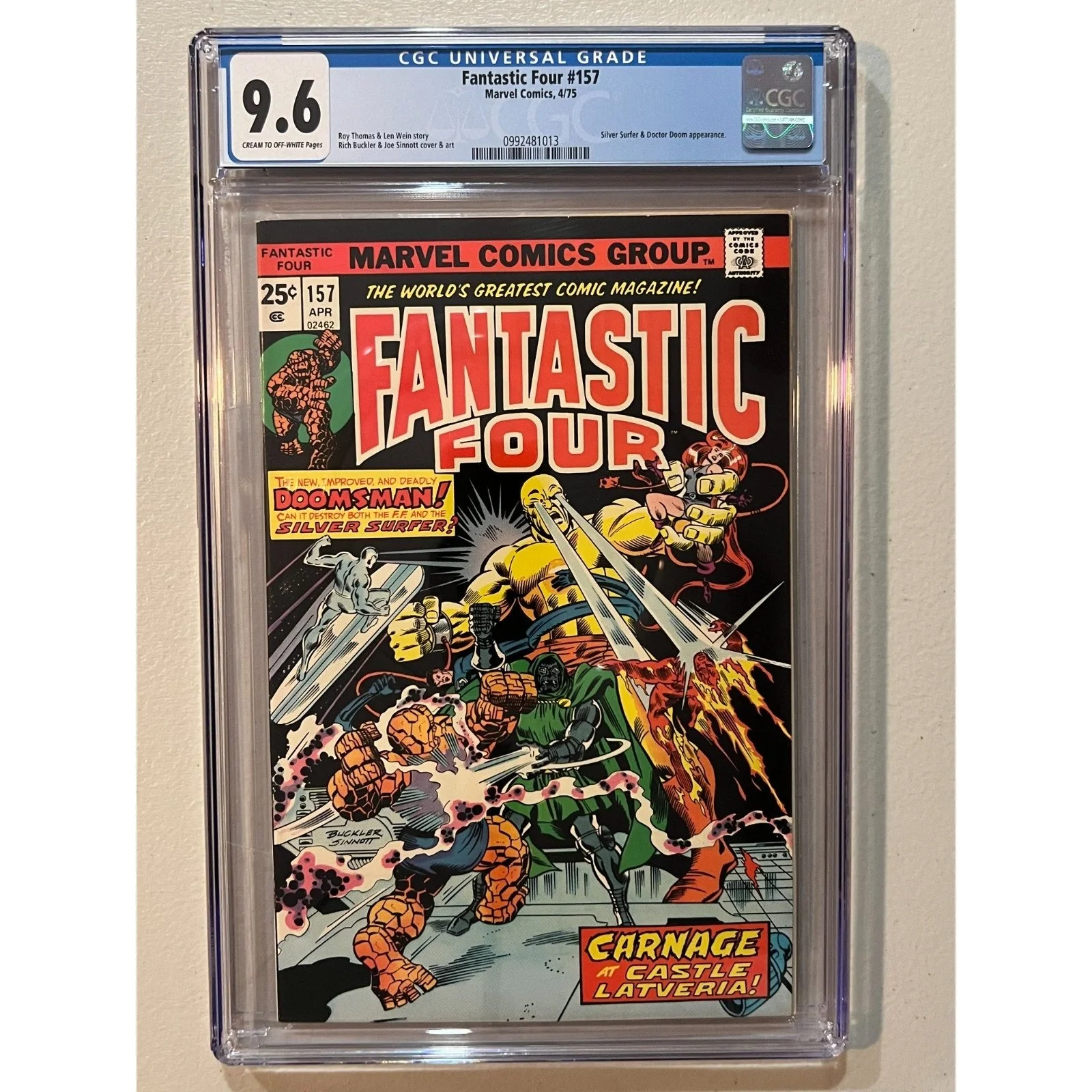 Marvel Comics Fantastic Four #157 CGC 9.6 (1975)