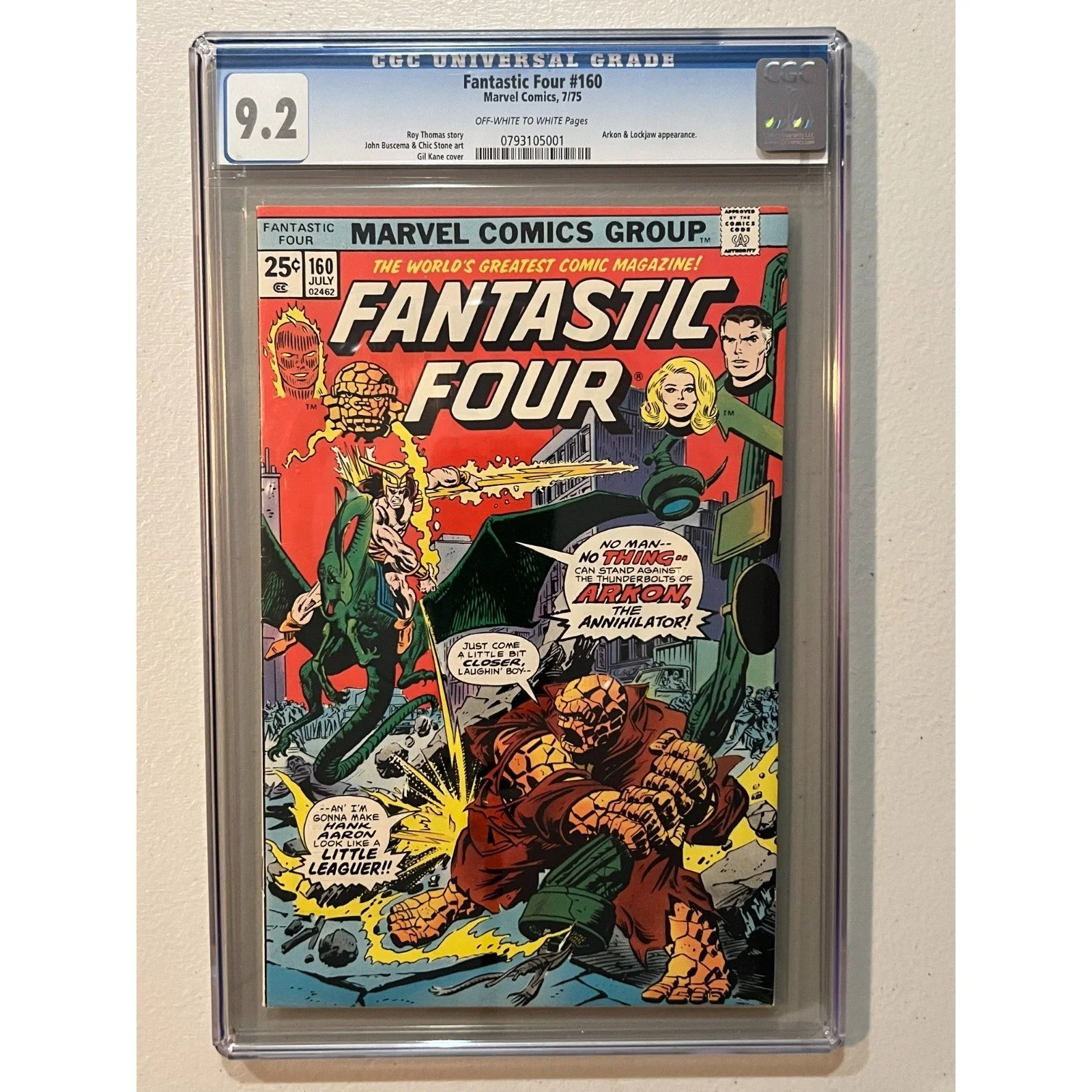 Marvel Comics Fantastic Four #160 CGC 9.2 (1975)