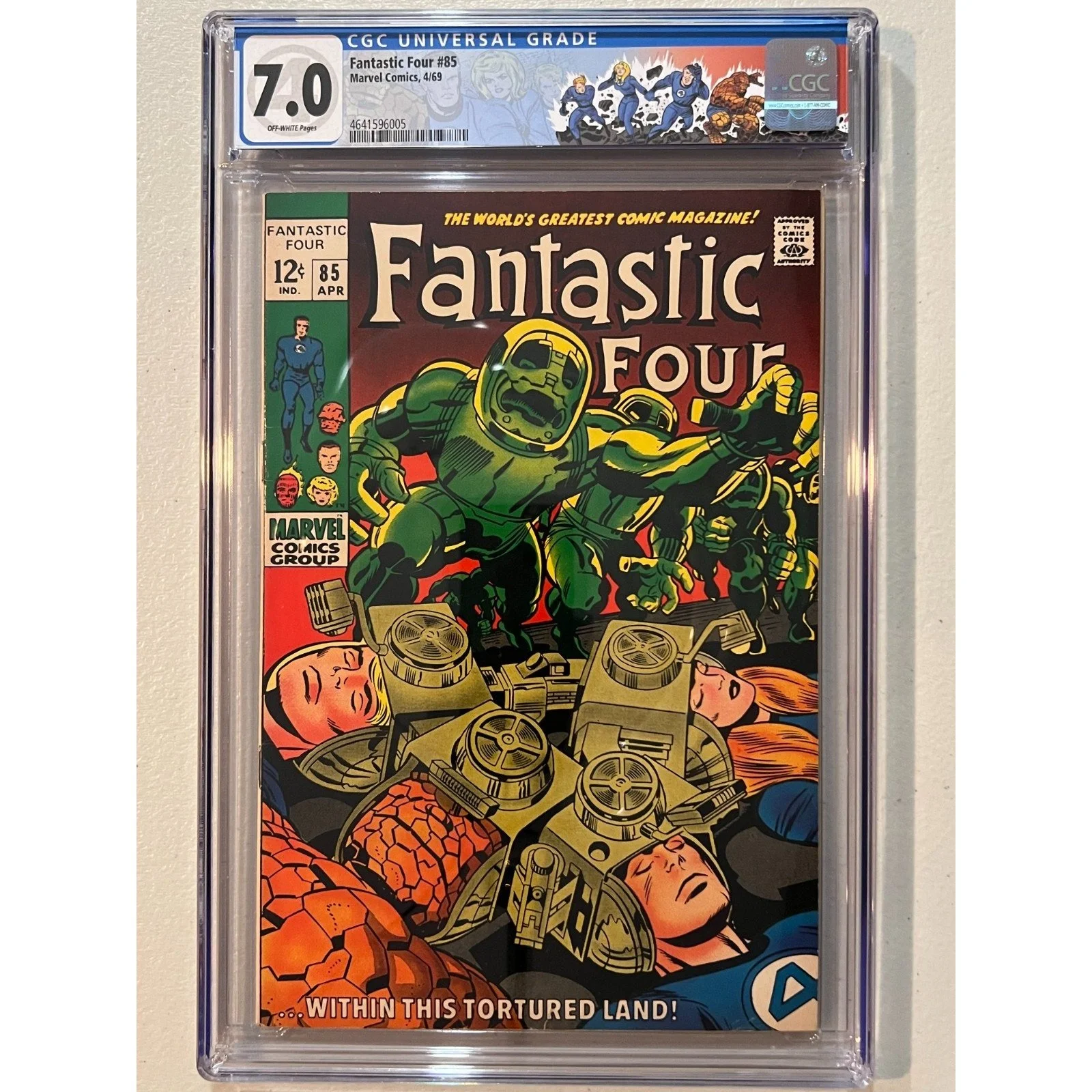 Marvel Comics Fantastic Four #85 CGC 7.0 (1969) Custom Label!