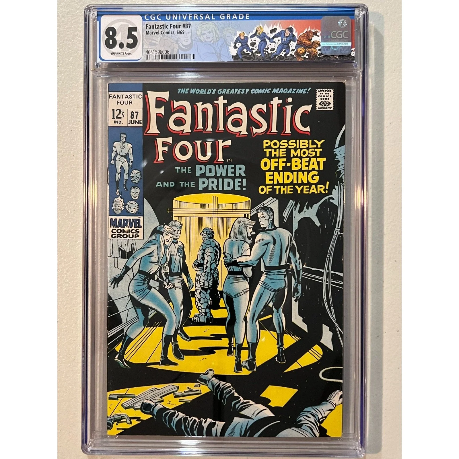 Marvel Comics Fantastic Four #87 CGC 8.5 (1969) Custom Label!