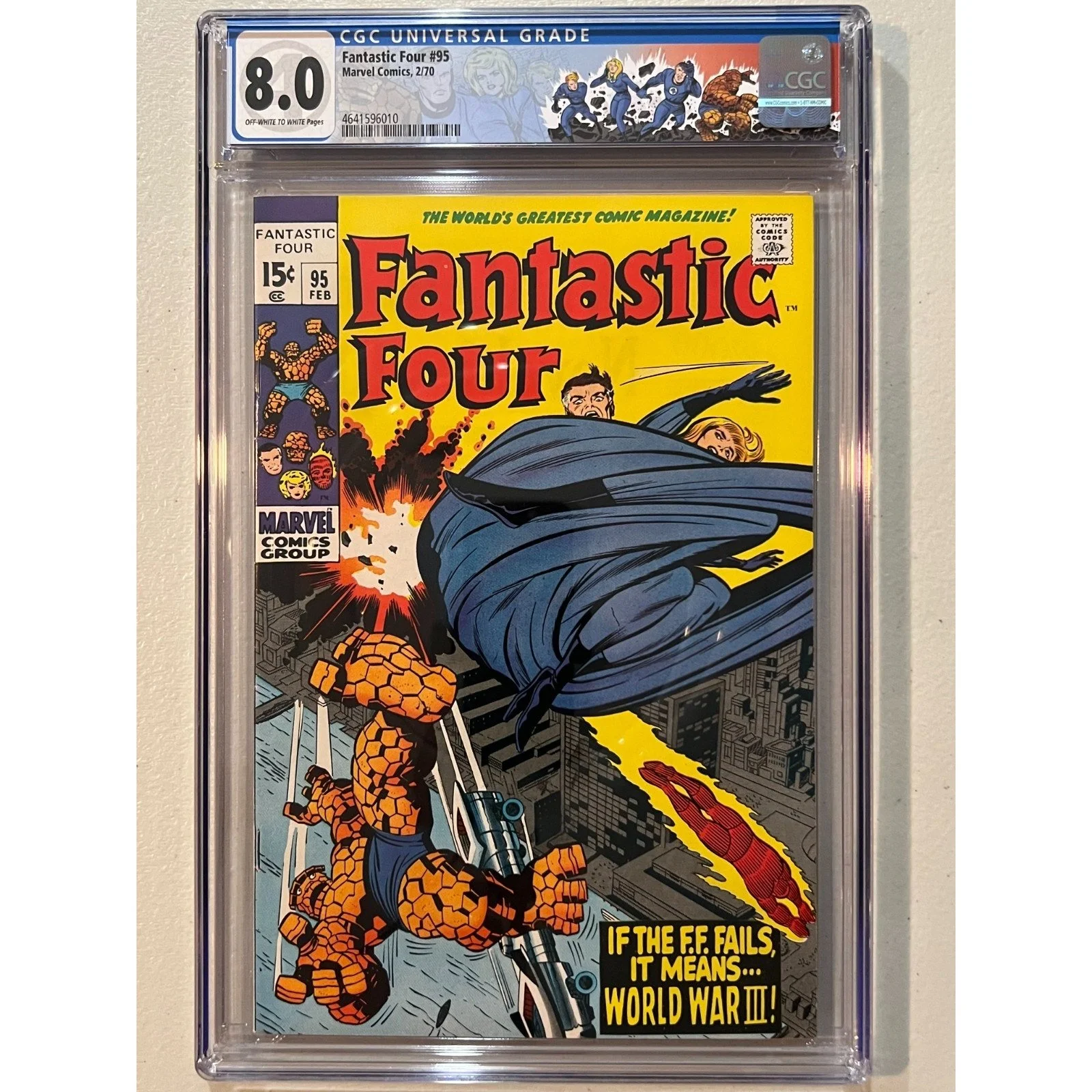 Marvel Comics Fantastic Four #95 CGC 8.0 (1970) Custom Label!