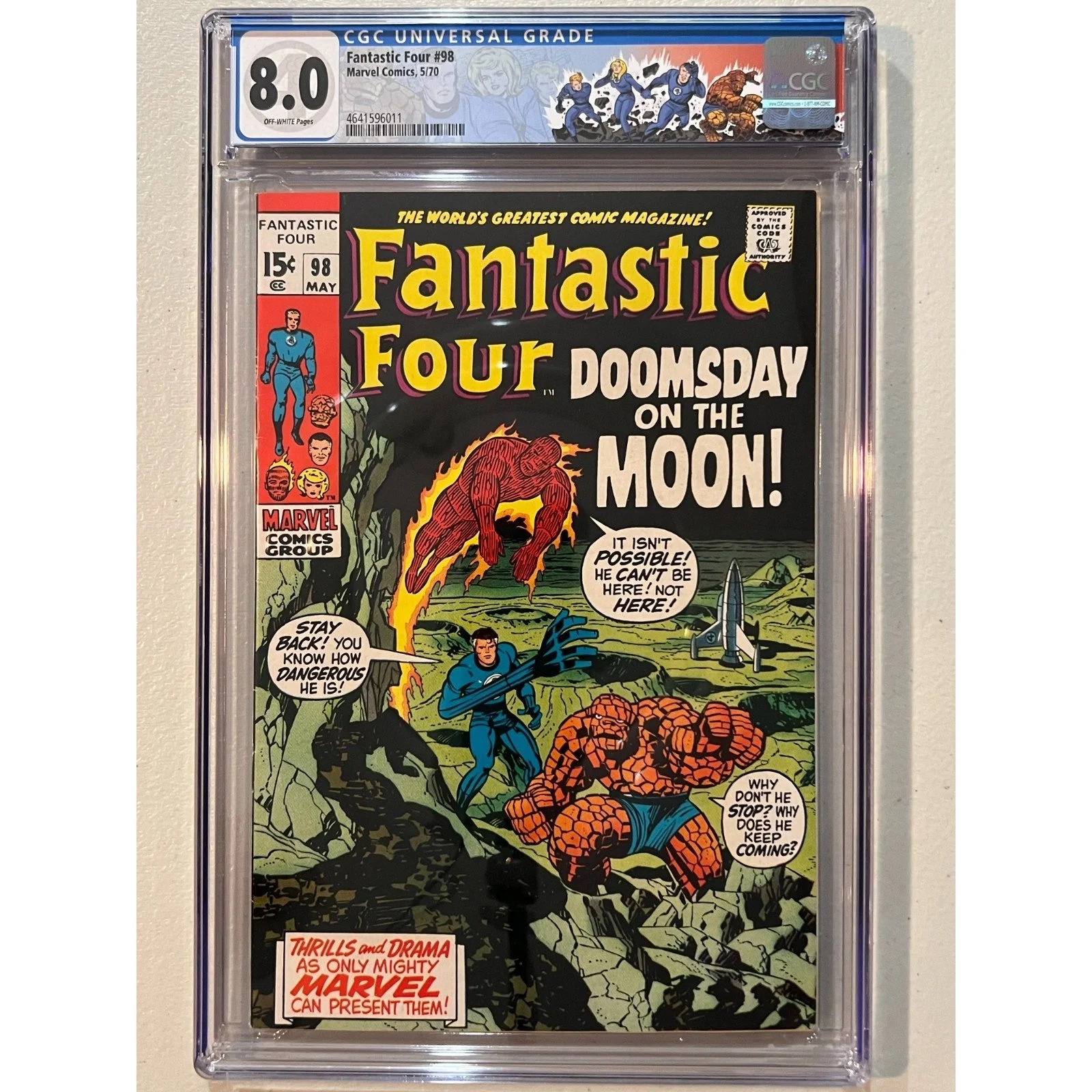 Marvel Comics Fantastic Four #98 CGC 8.0 (1970) Custom Label!