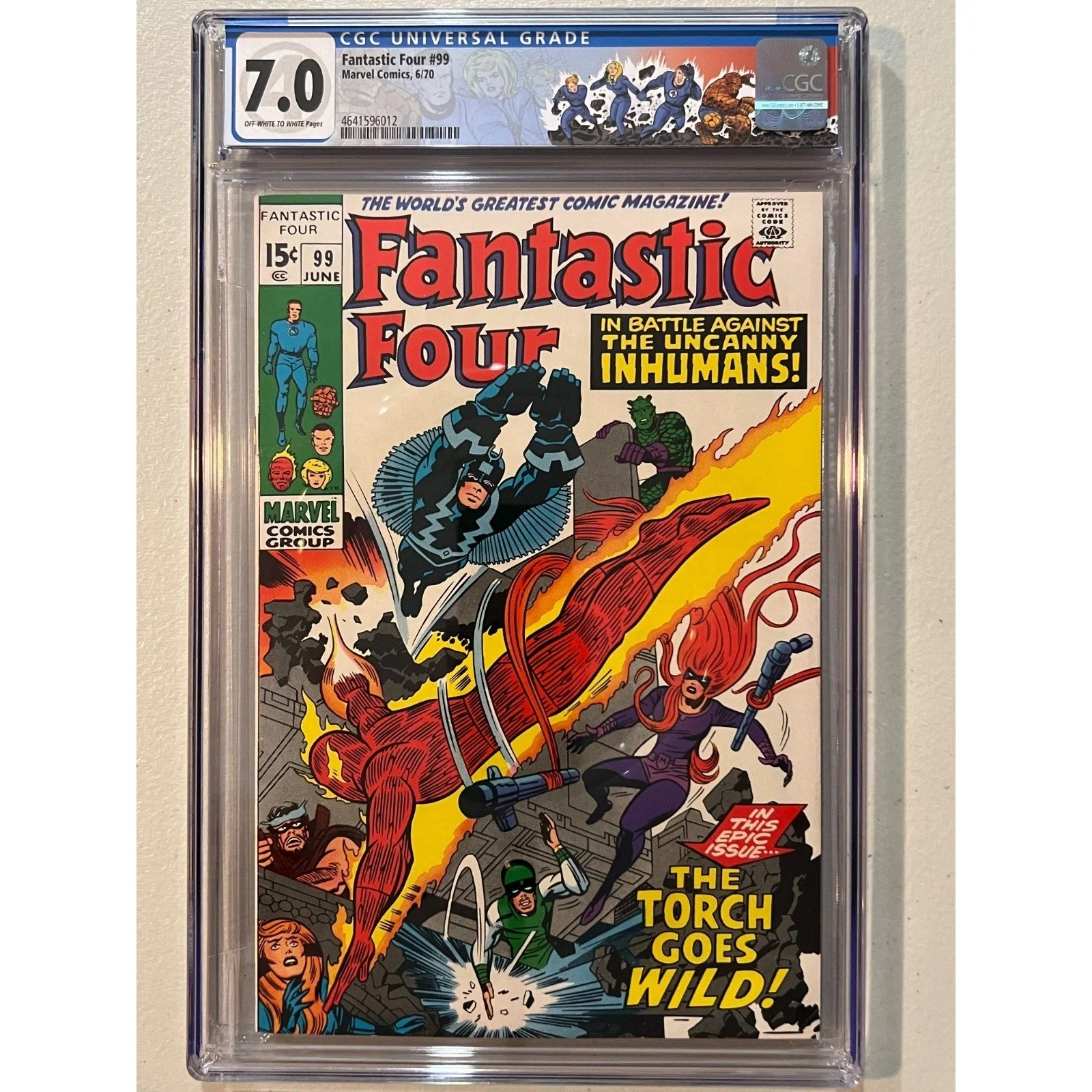 Marvel Comics Fantastic Four #99 CGC 7.0 (1970) Kirby Cover!