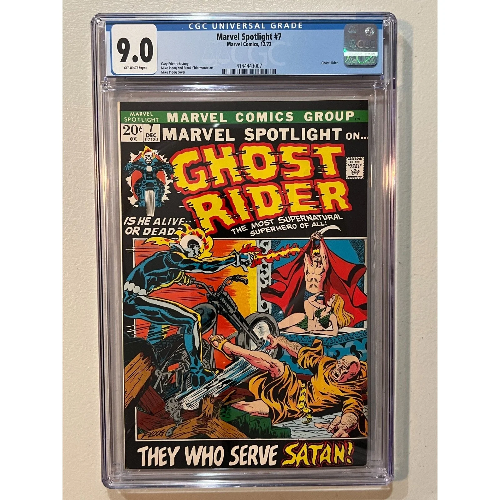 Marvel Comics Marvel Spotlight #7 CGC 9.0 (1972) 3rd Johnny Blaze/Ghost Rider