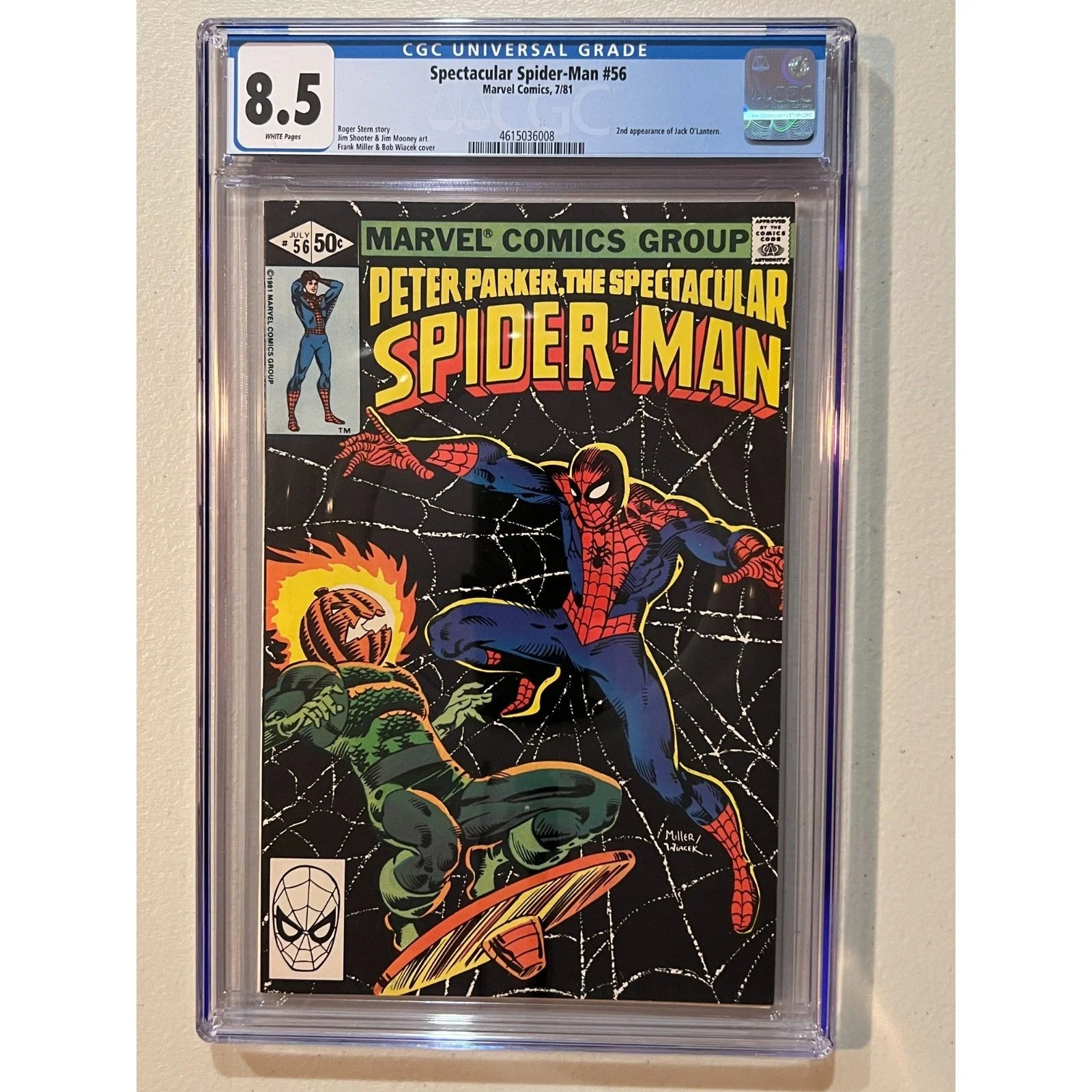 Marvel Comics Spectacular Spider-Man #56 CGC 8.5 (1981) Frank Miller Cover