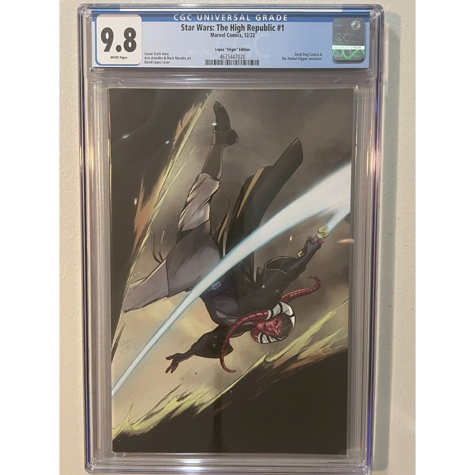 Marvel Comics Star Wars: The High Republic #1 CGC 9.8 (2022) Lopez "Virgin" Cvr