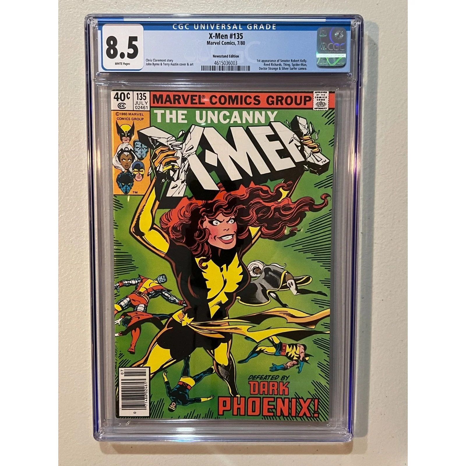 Marvel Comics Uncanny X-Men #135 CGC 8.5 (1980) Newsstand!!