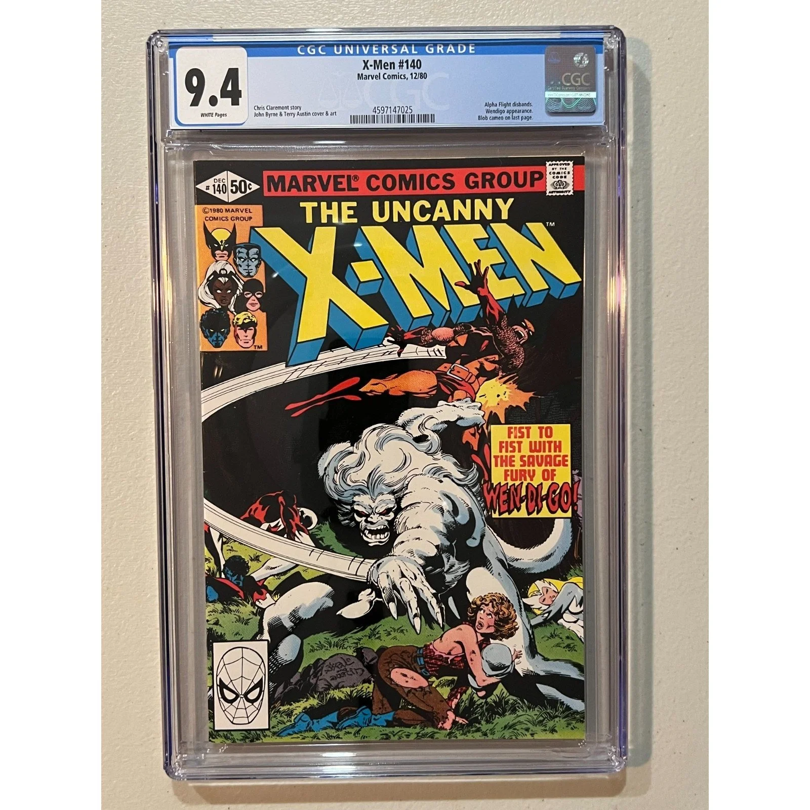 Marvel Comics Uncanny X-Men #140 CGC 9.4 (1980)