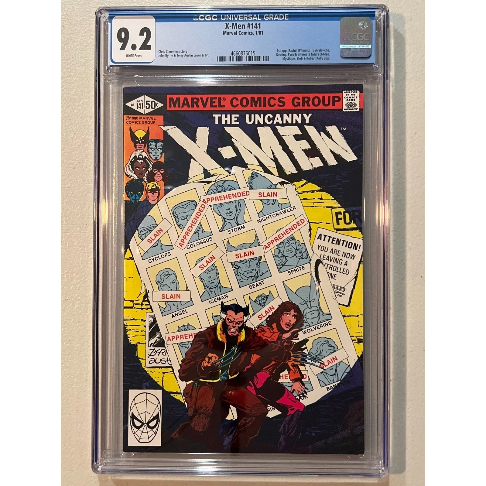 Marvel Comics Uncanny X-Men #141 CGC 9.2 (1981) Days of Future Past!