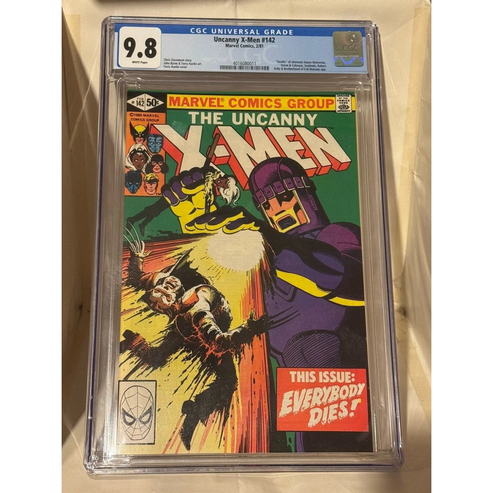Marvel Comics Uncanny X-Men #142 CGC 9.8 (1981) "Days of Future Past"