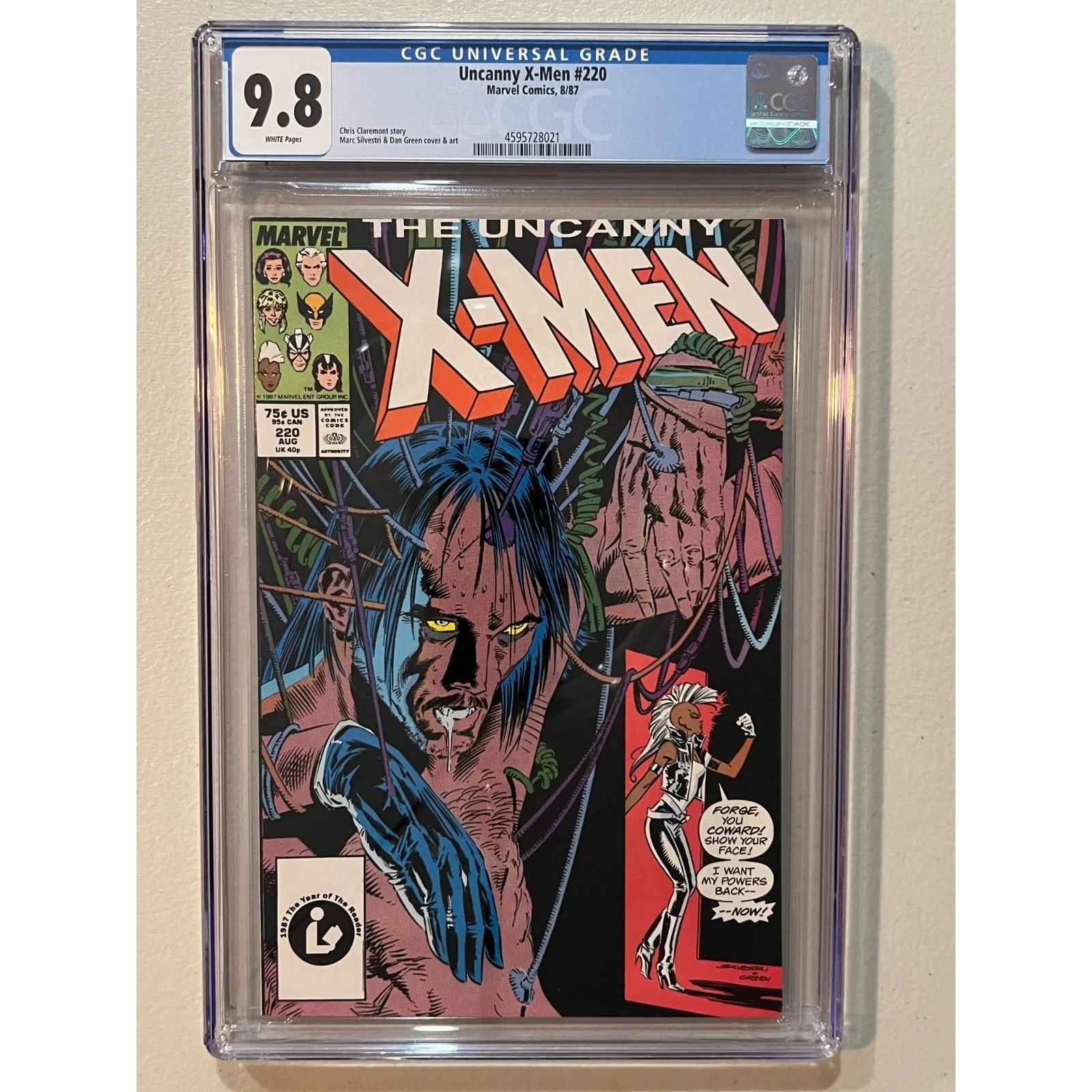 Marvel Comics Uncanny X-Men #220 CGC 9.8 (1987)