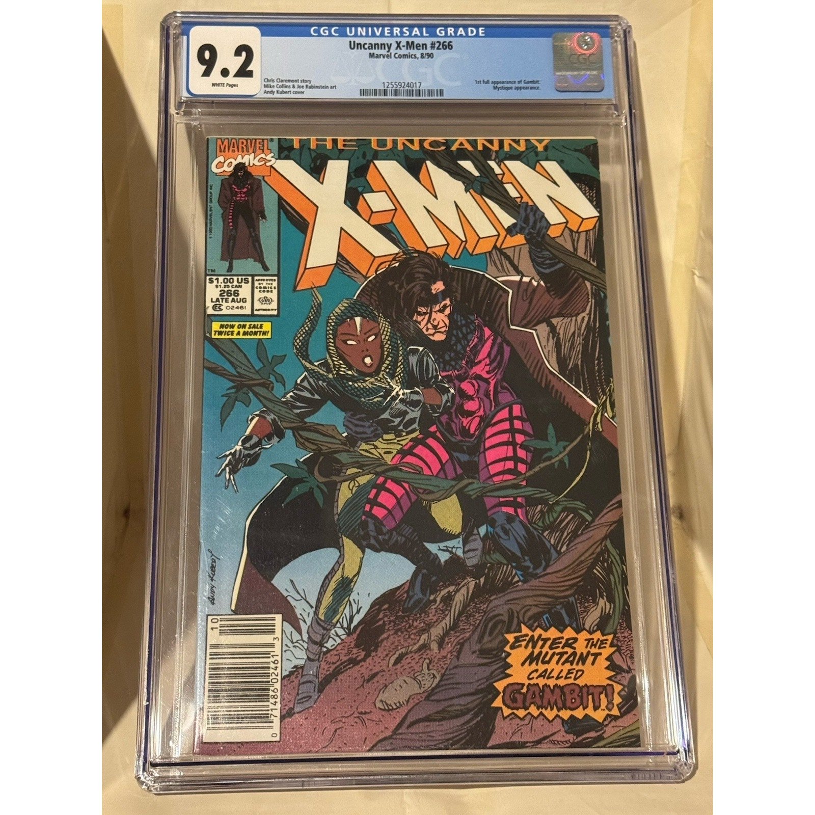 Marvel Comics Uncanny X-Men #266 CGC 9.2 (1990) 1st Full Appearance of Gambit!!