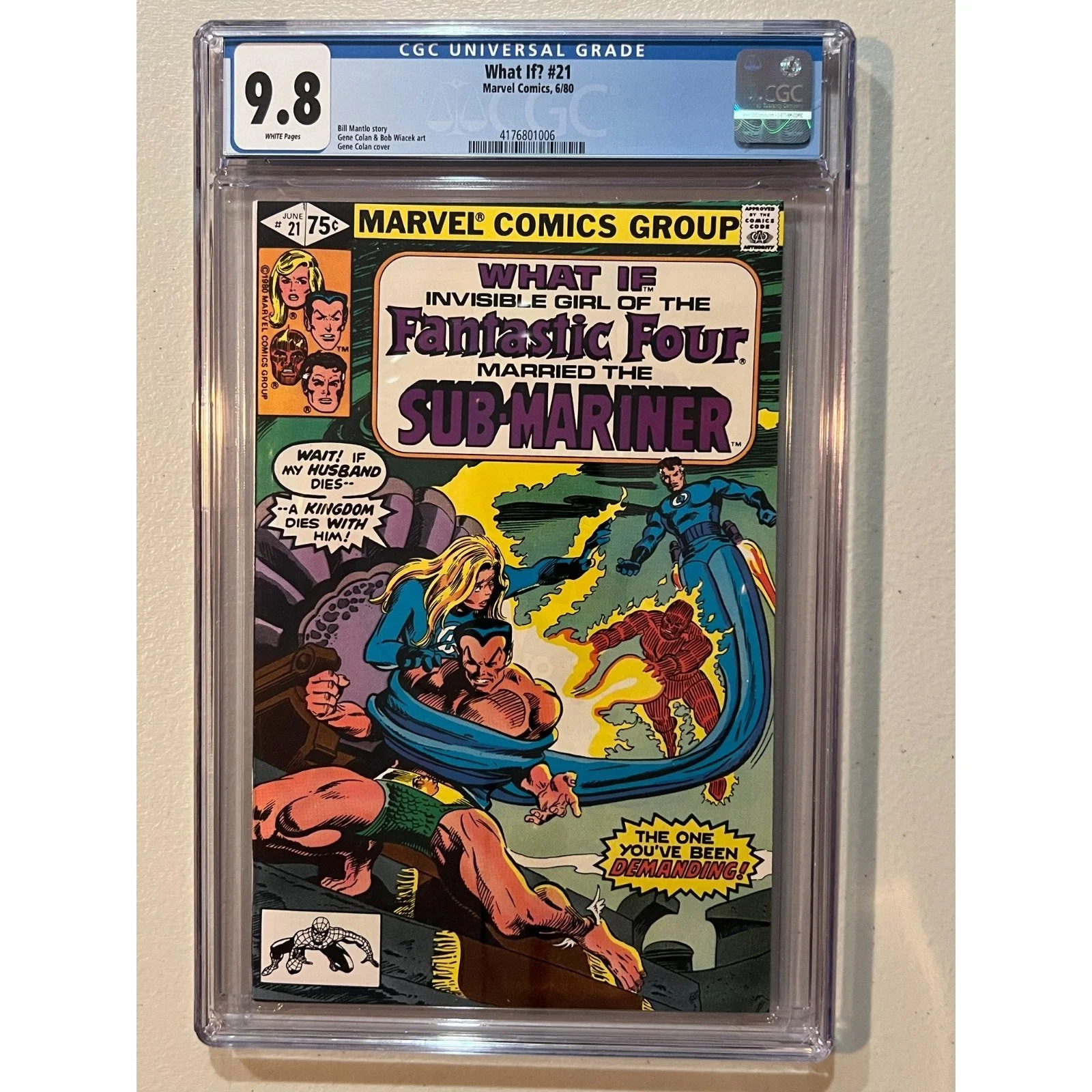Marvel Comics What If #21 CGC 9.8 (1980) Invisible Girl Married the Sub-Mariner