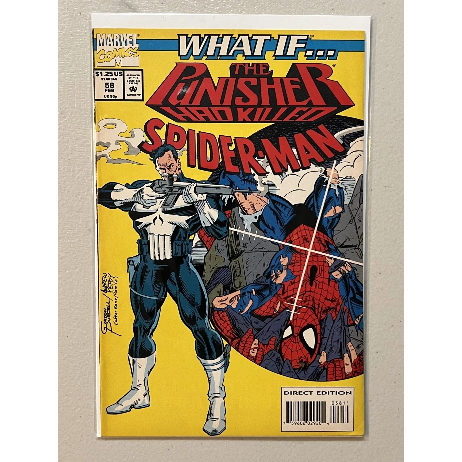 Marvel Comics What if? #58 (1994) "Punisher had killed Spider-Man" High Grade!