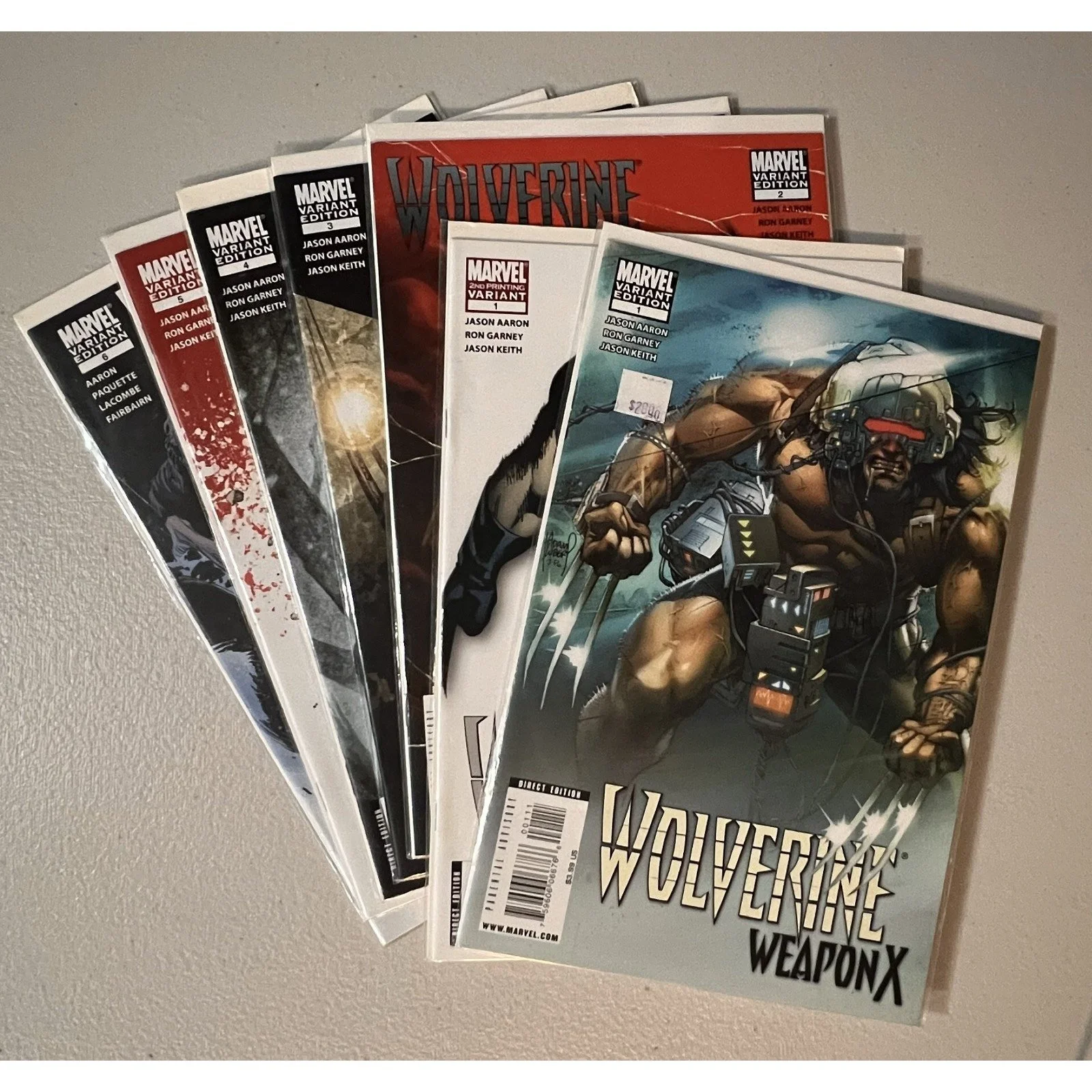Marvel Comics Wolverine Weapon X (2009) 1-6 w/2nd printing variant! High Grade!