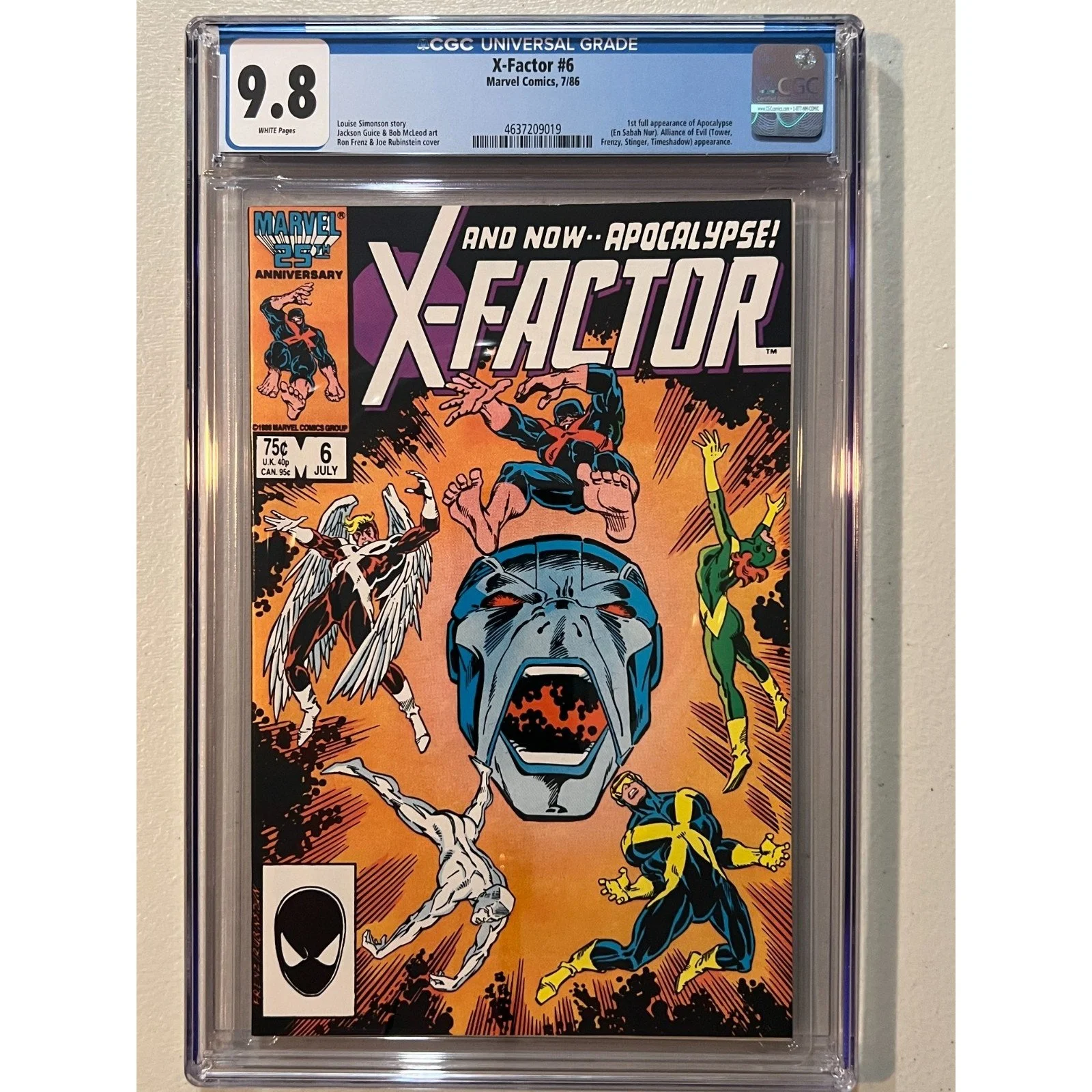 Marvel Comics X-Factor #6 CGC 9.8 (1986) 1st Full Appearance of Apocalypse