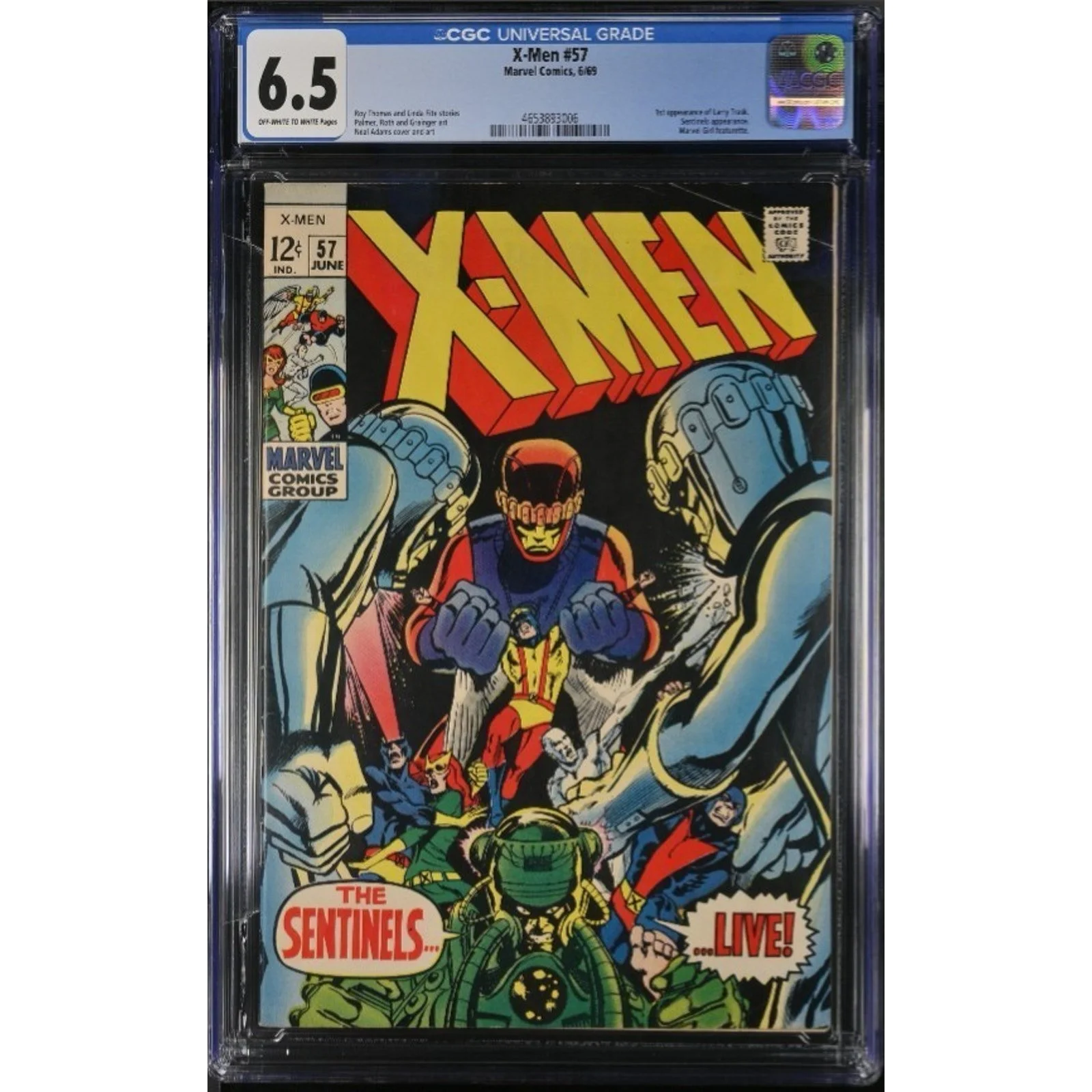 Marvel Comics X-Men # 57 CGC 6.5 (1963) 1st App. Larry Trask
