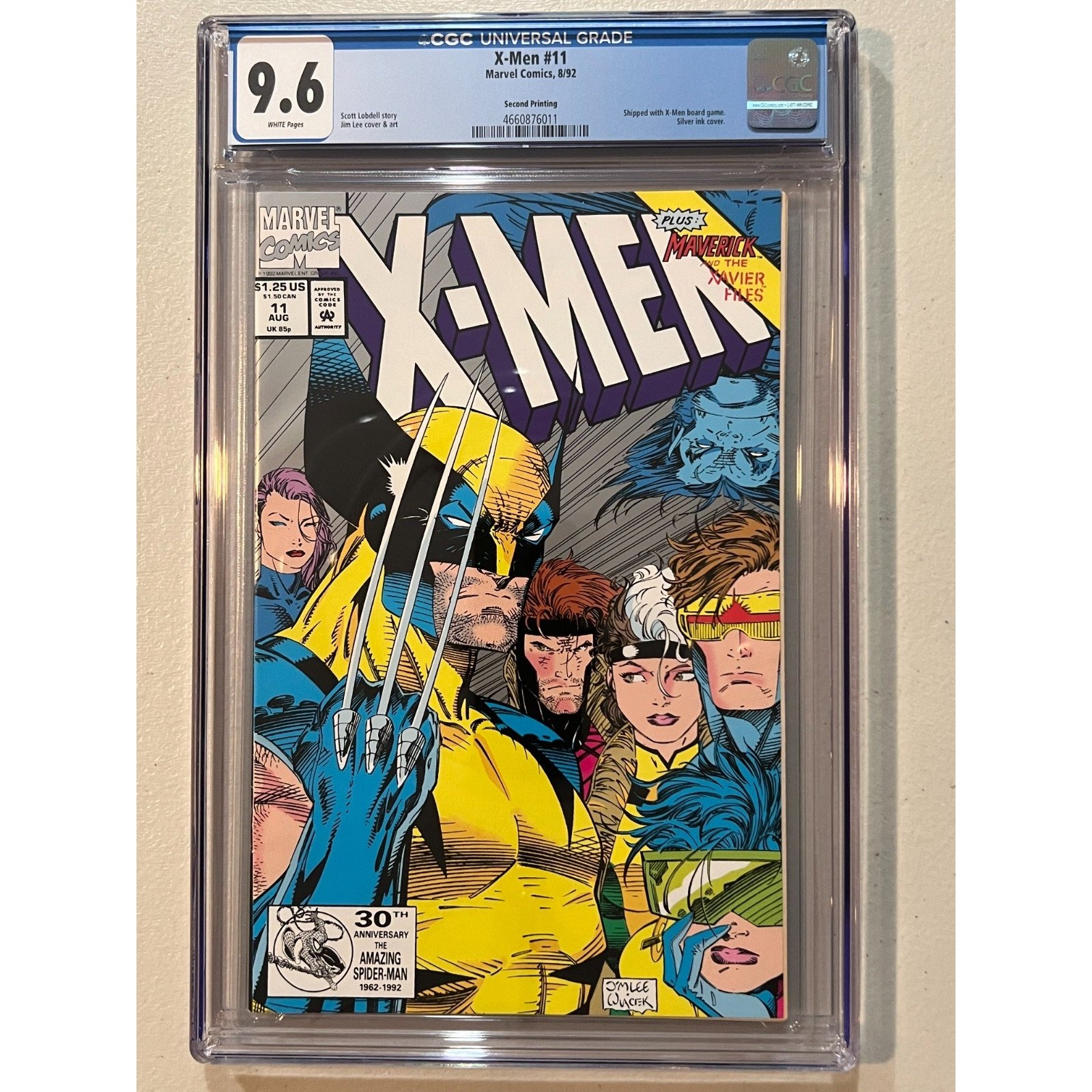 Marvel Comics X-Men #11 CGC 9.6 (1992) 2nd Print Jim Lee Pressman Variant!