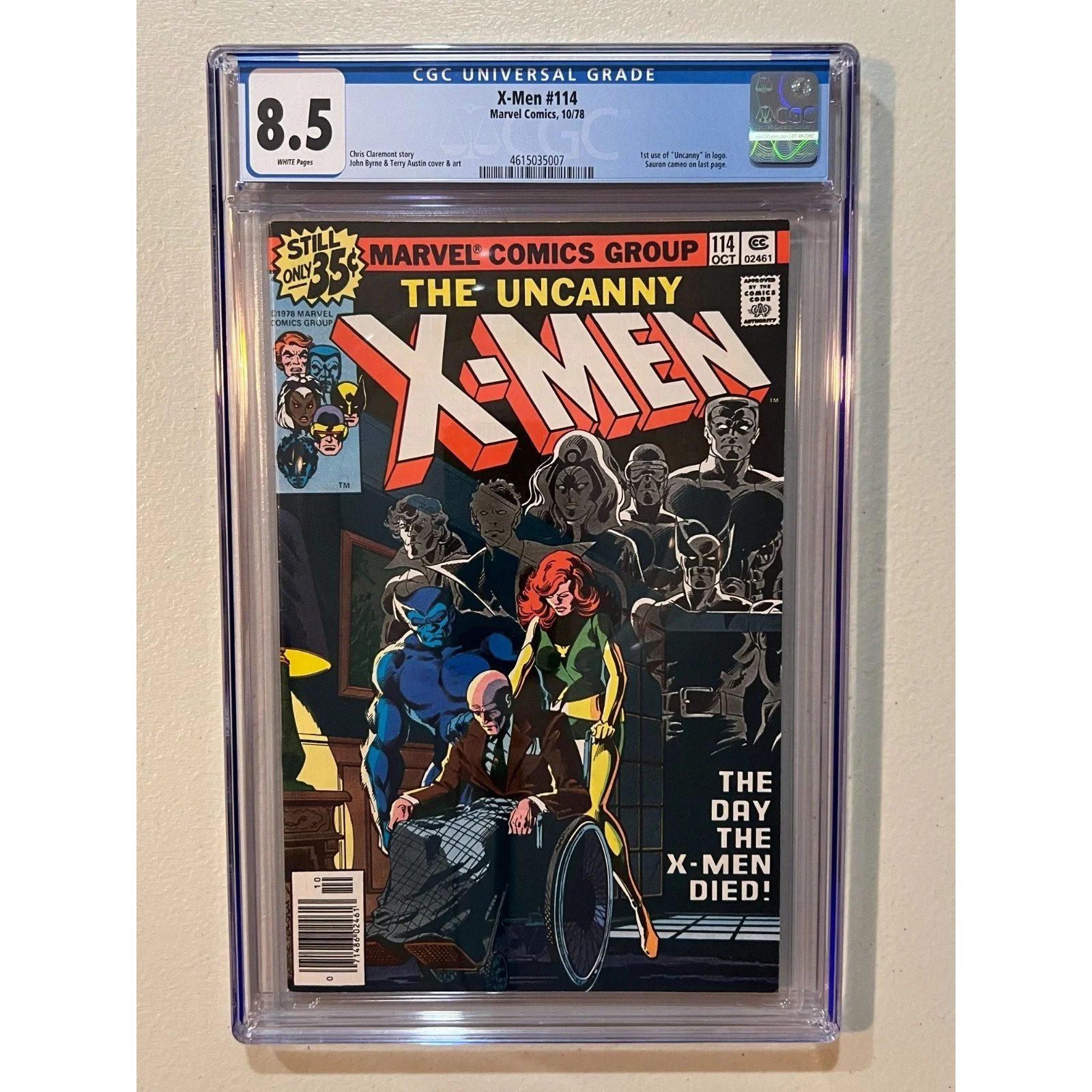 Marvel Comics X-Men #114 CGC 8.5 (1978) 1st "Uncanny" use in title!