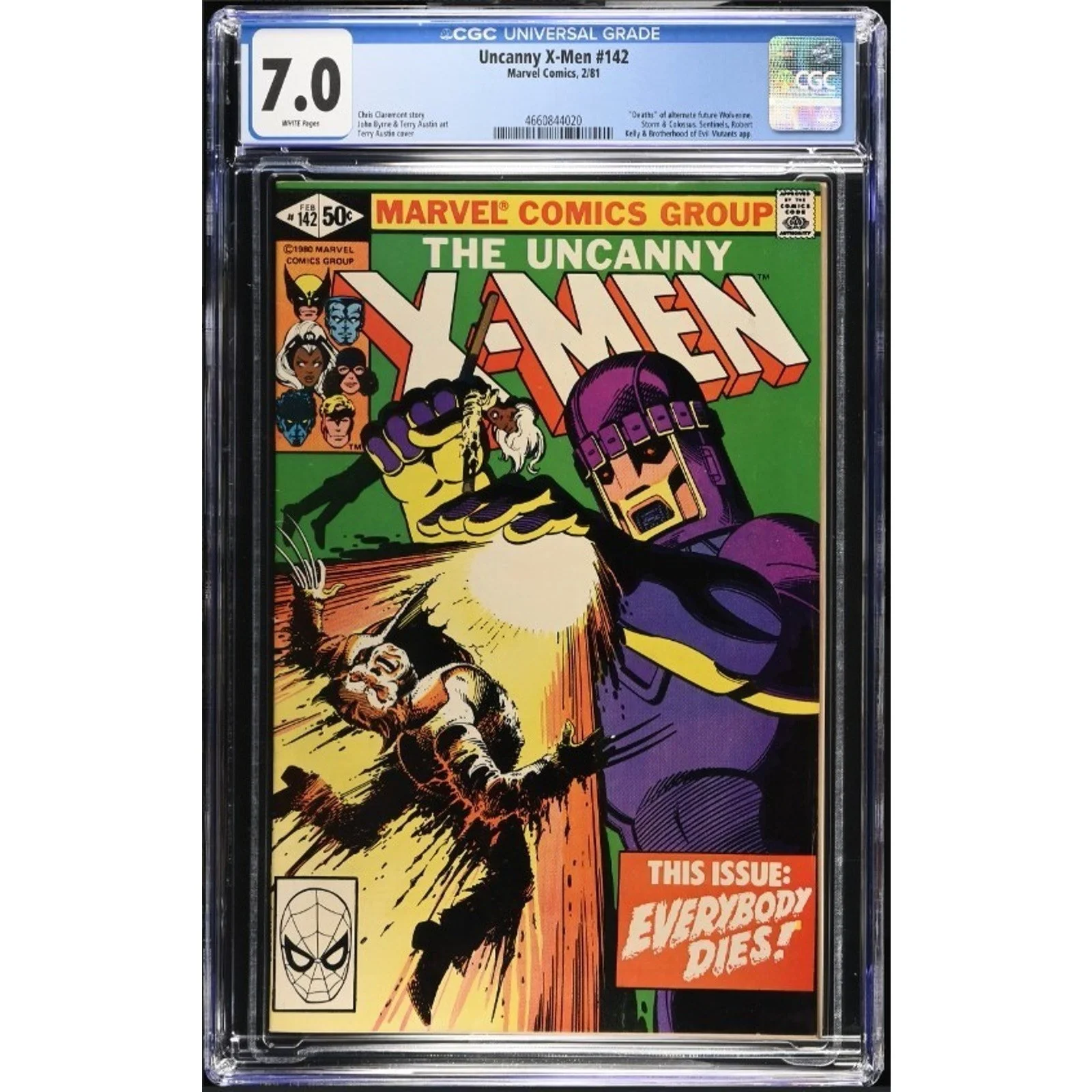 Marvel Comics X-MEN #142 CGC 7.0 (1981) DAYS OF FUTURE PAST