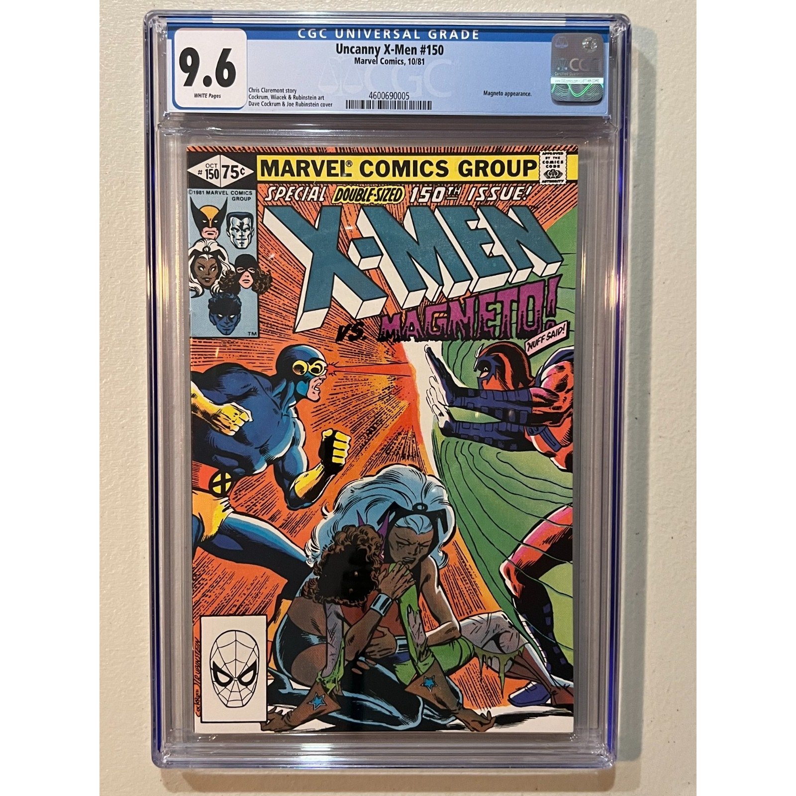 Marvel Comics X-Men Issue #150 CGC 9.6 (1981) Magneto appearance