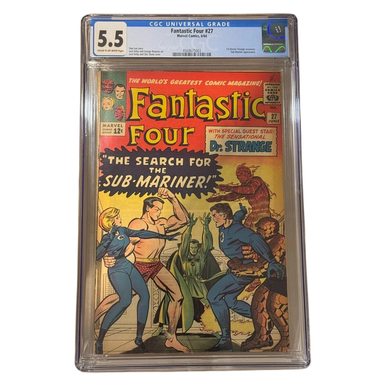 Marvel Fantastic Four #27 CGC 5.5 1964 1st Doctor Strange Crossover!