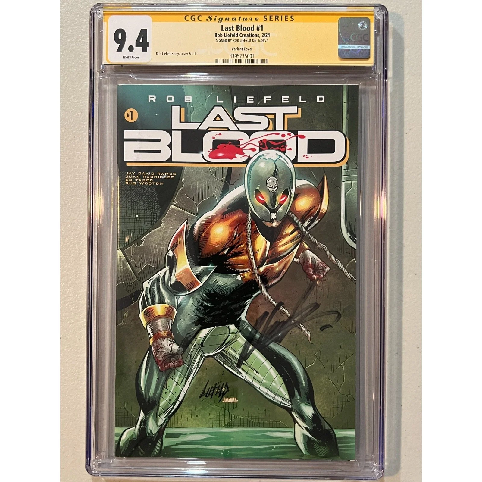 Rob Liefeld Creations Last Blood #1 CGC 9.8 Signature Series!