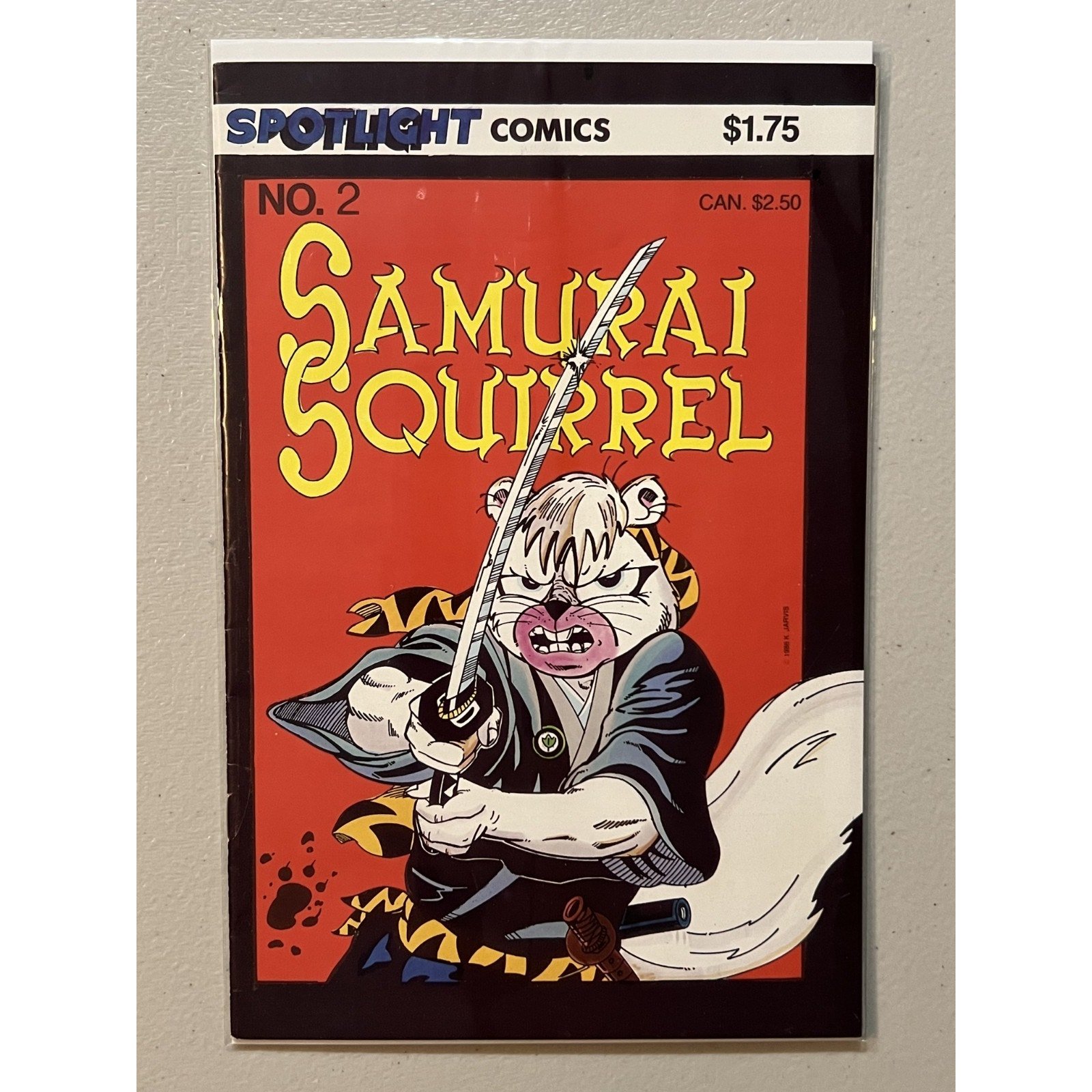 Spotlight Comics Samurai Squirrel #2 (1986) Mid-Grade!